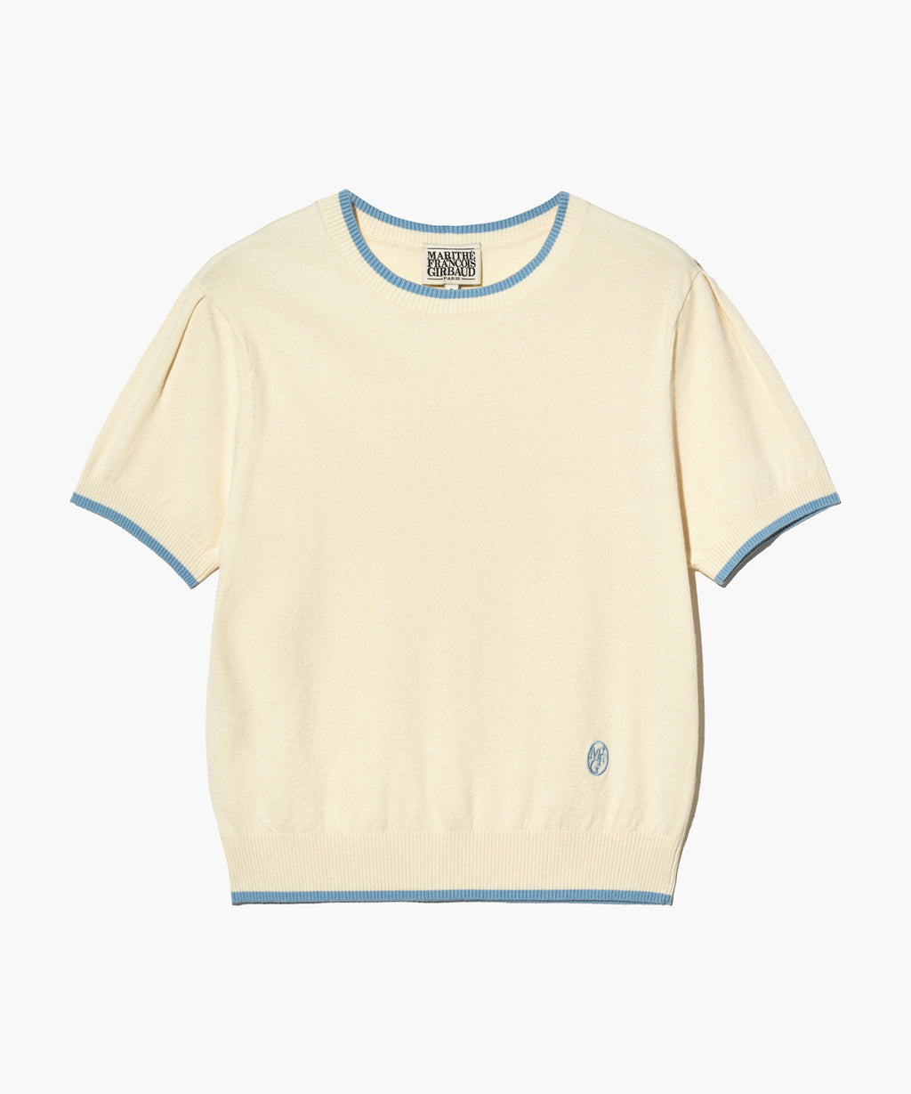 Marithe & Francois Girbaud - Ringer Half Knit (Ivory) product image 9 | TRAB K-Fashion Australia