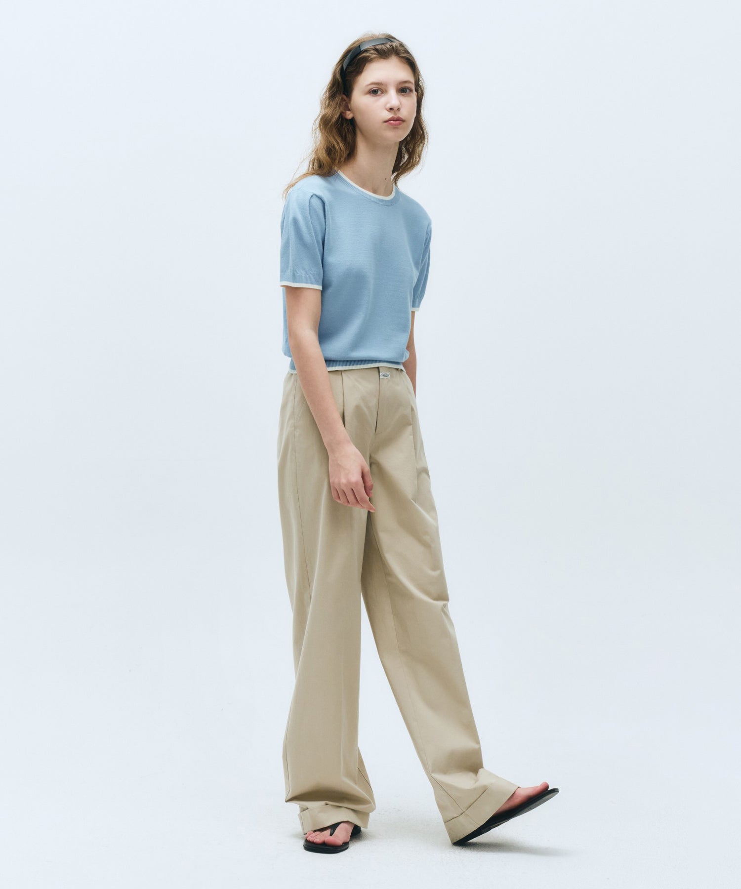Marithe & Francois Girbaud - Ringer Half Knit (Sky Blue) product image 5 | TRAB K-Fashion Australia