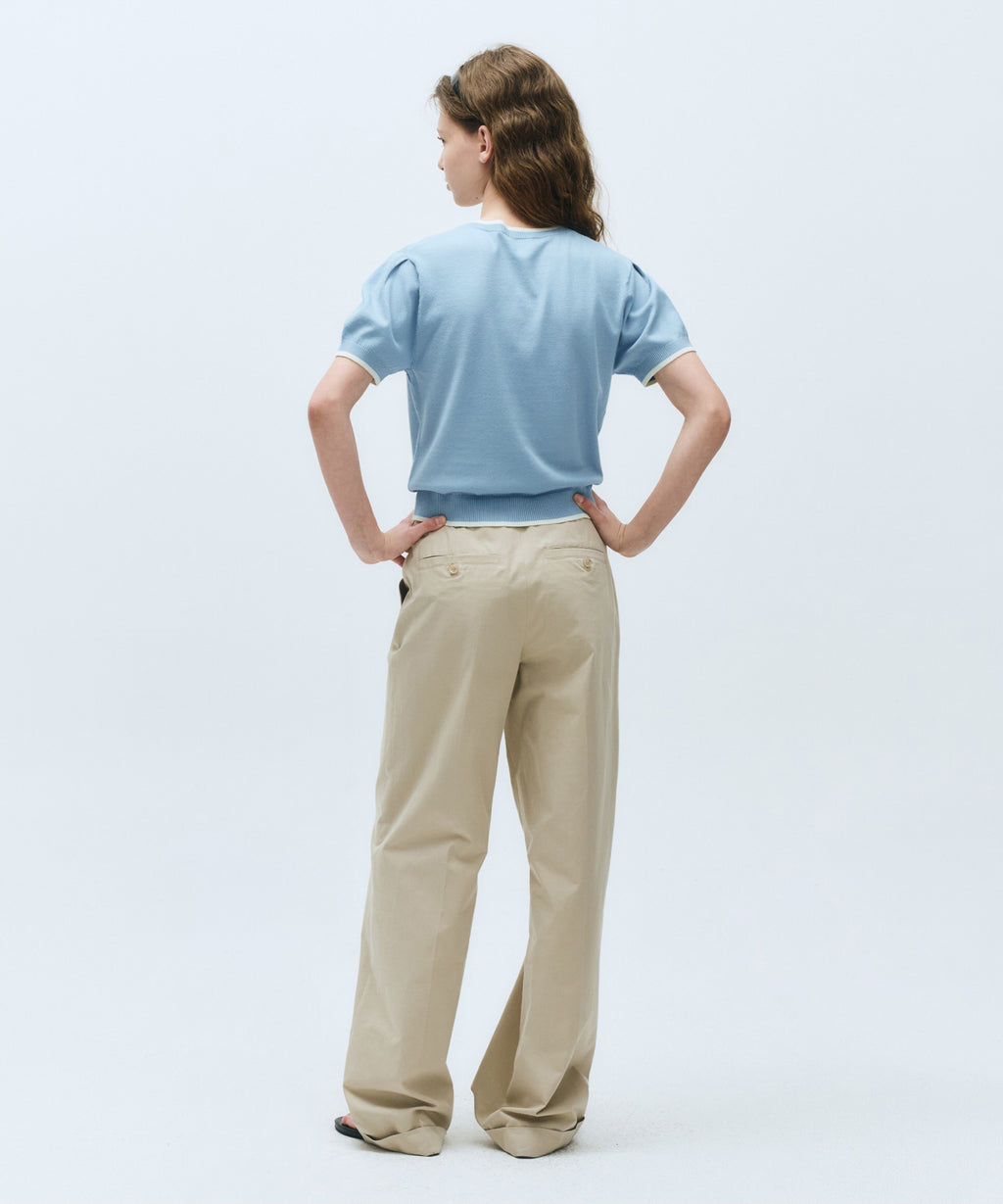 Marithe & Francois Girbaud - Ringer Half Knit (Sky Blue) product image 6 | TRAB K-Fashion Australia