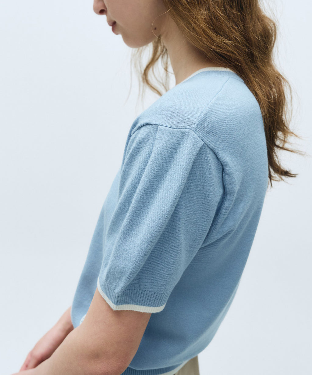 Marithe & Francois Girbaud - Ringer Half Knit (Sky Blue) product image 3 | TRAB K-Fashion Australia
