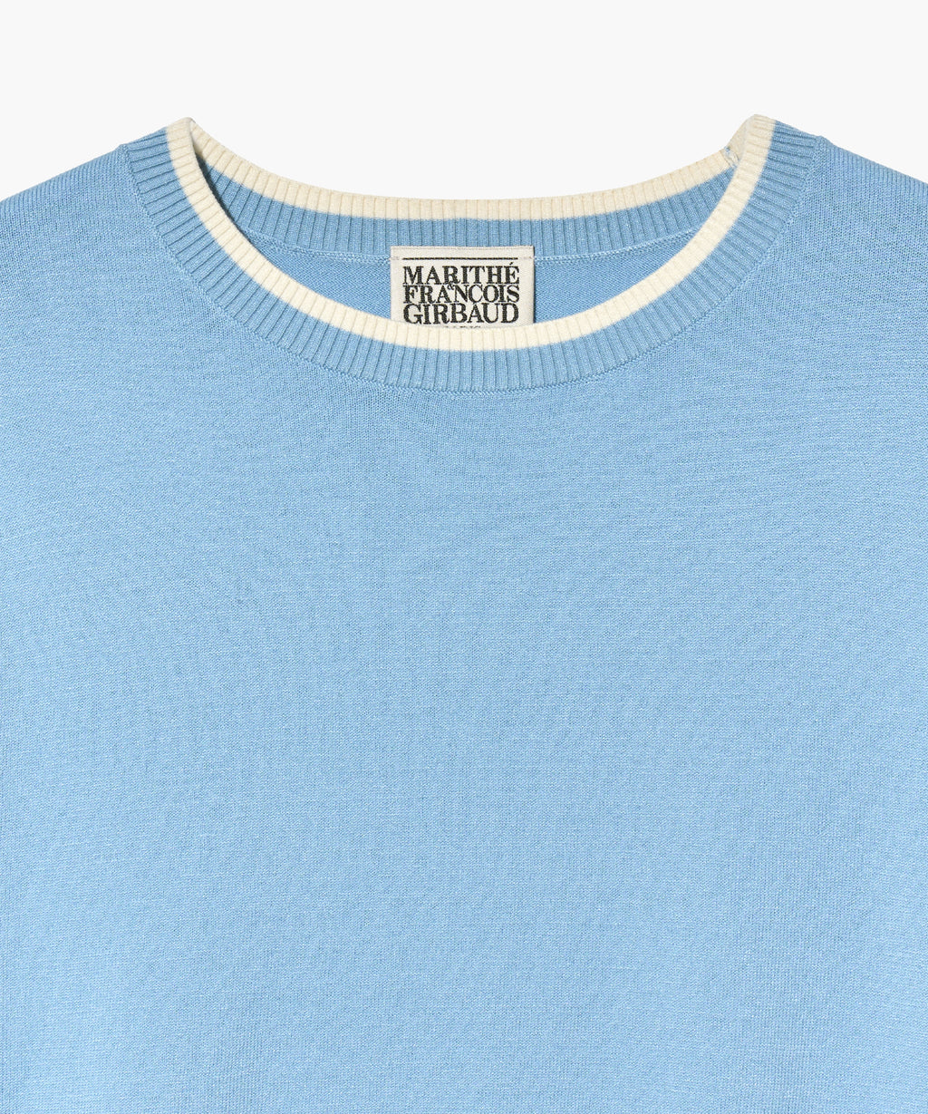 Marithe & Francois Girbaud - Ringer Half Knit (Sky Blue) product image 9 | TRAB K-Fashion Australia