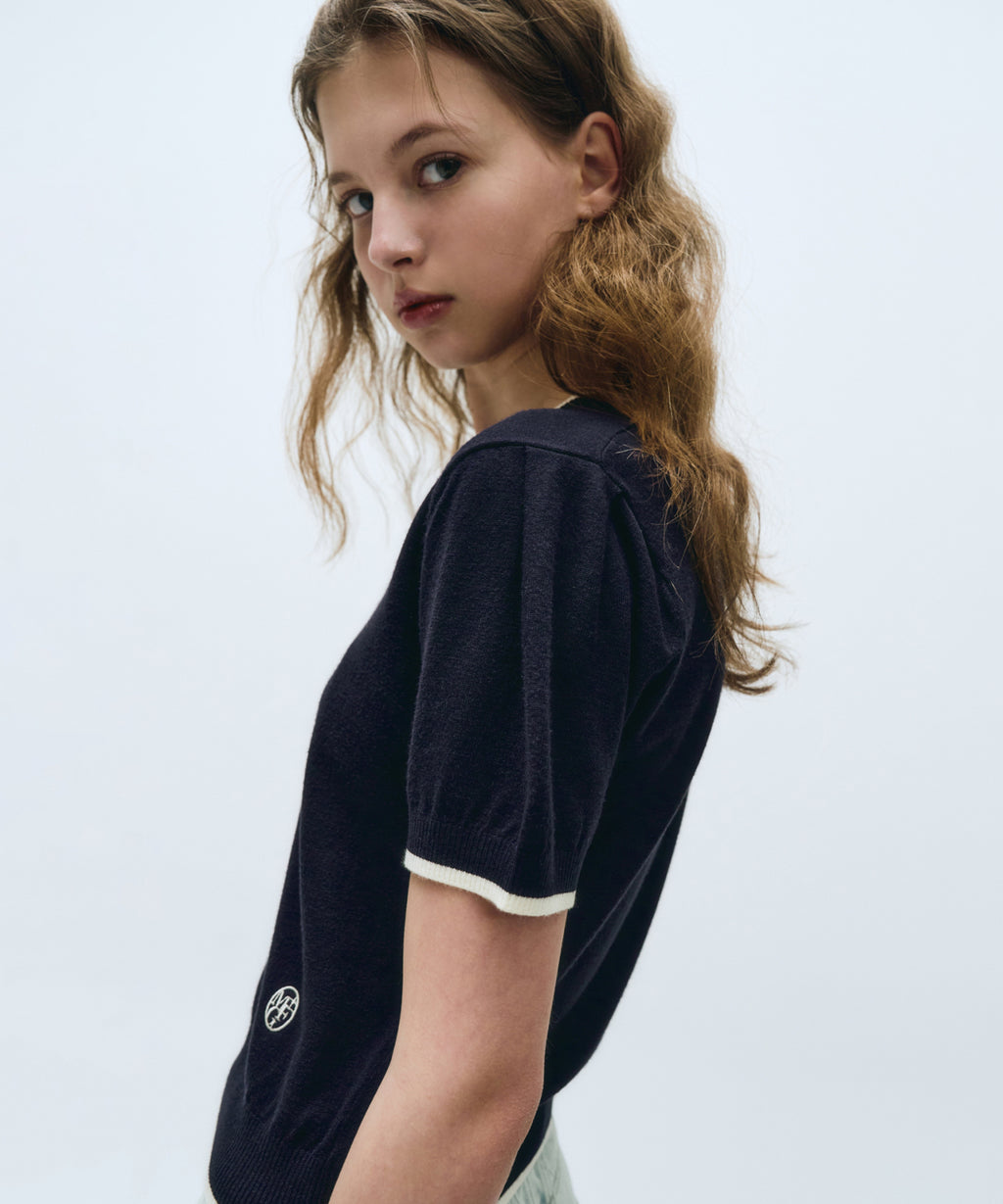 Marithe & Francois Girbaud - Ringer Half Knit (Navy) product image 3 | TRAB K-Fashion Australia