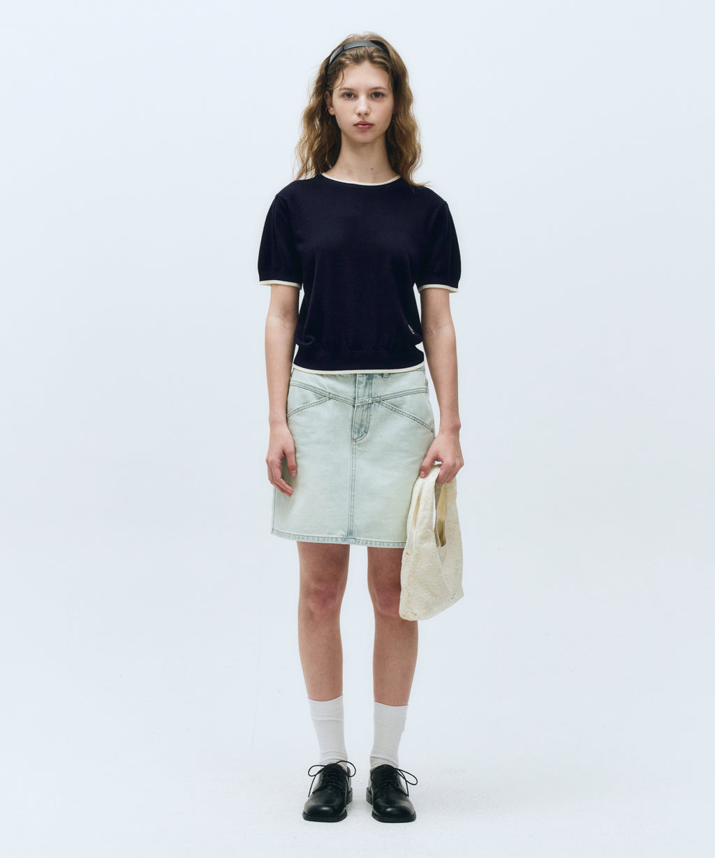 Marithe & Francois Girbaud - Ringer Half Knit (Navy) product image 5 | TRAB K-Fashion Australia