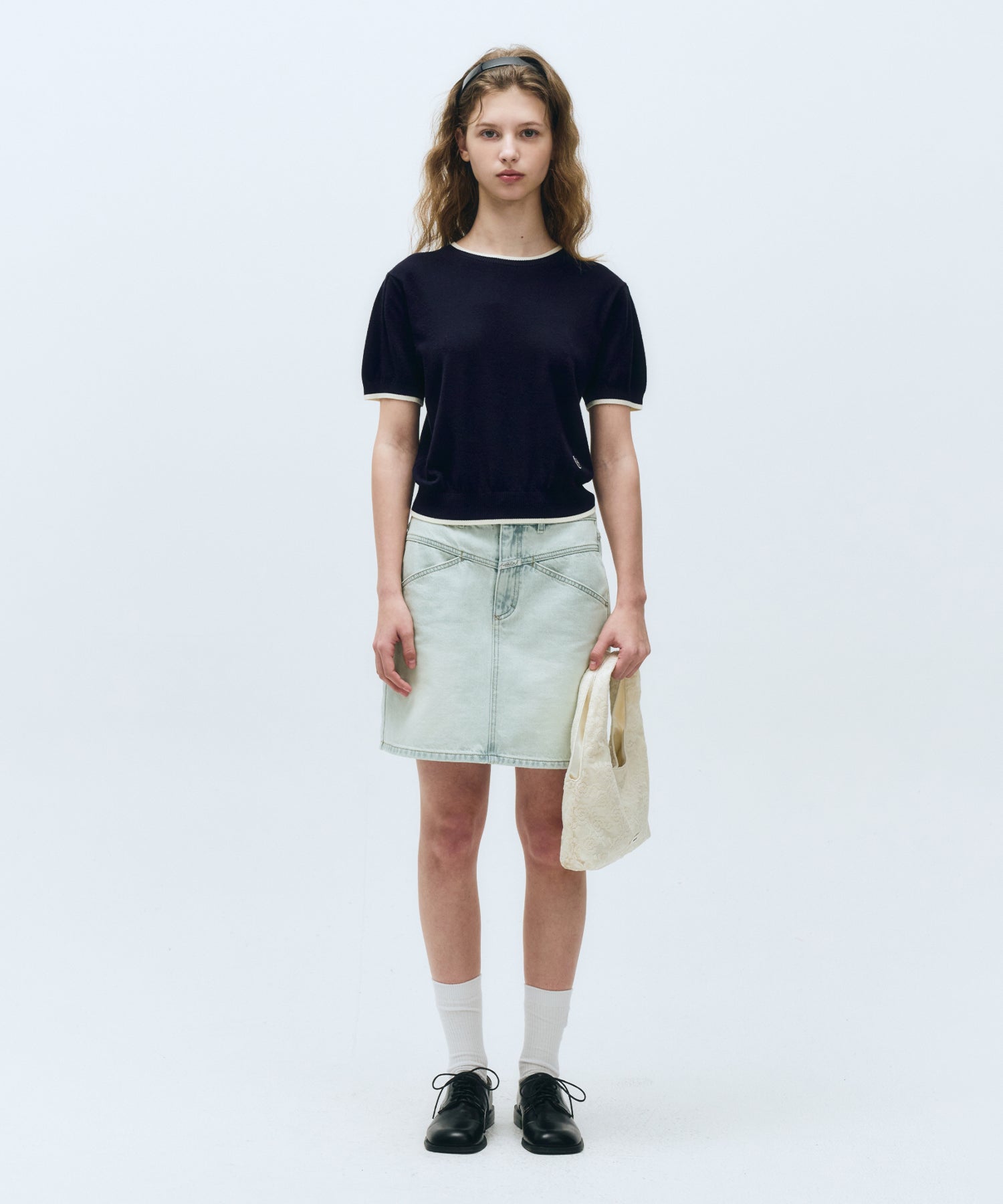 Marithe & Francois Girbaud - Ringer Half Knit (Navy) product image 5 | TRAB K-Fashion Australia