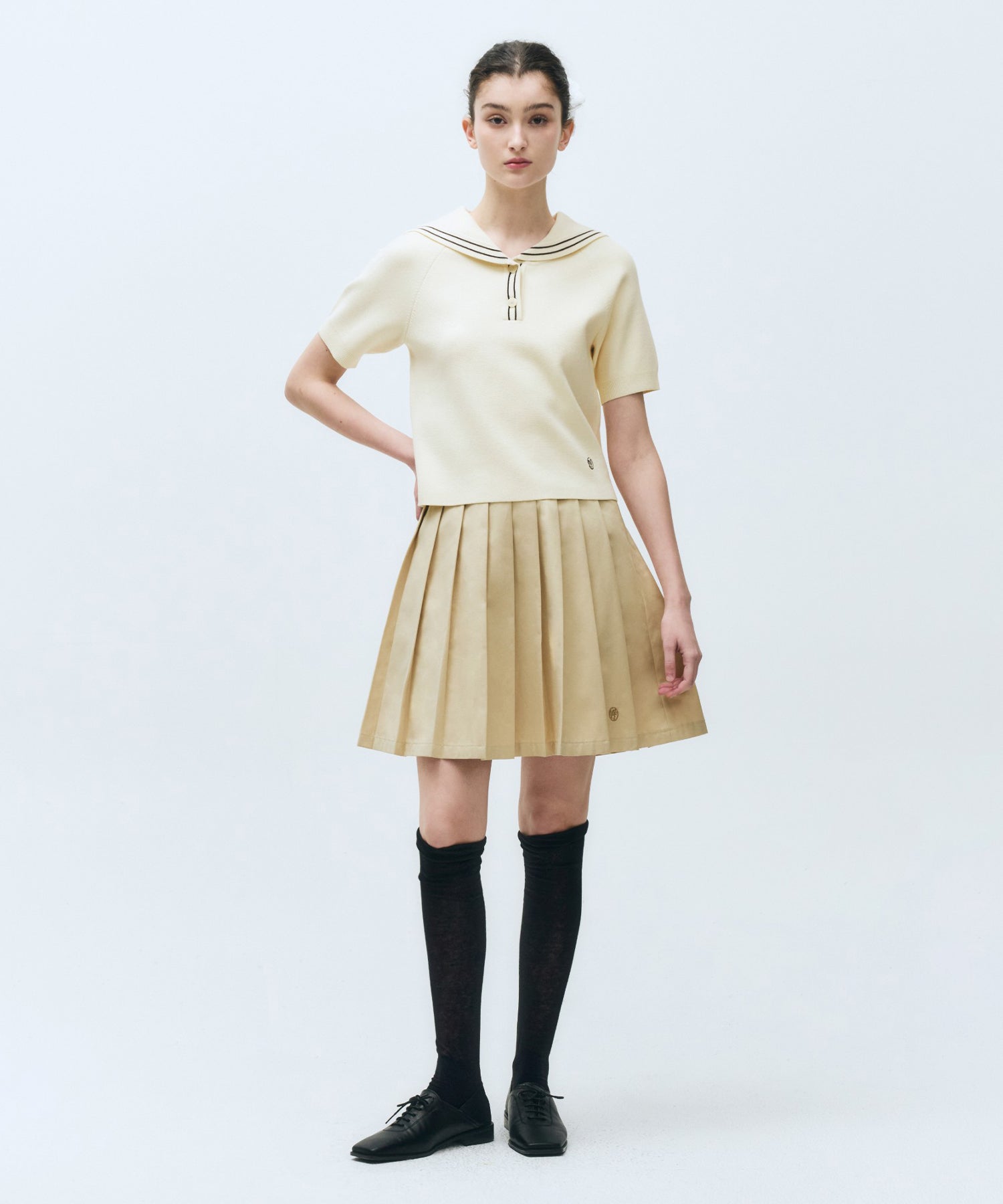 Marithe & Francois Girbaud - Marine Sailor Half Knit (Ivory) product image 6 | TRAB K-Fashion Australia