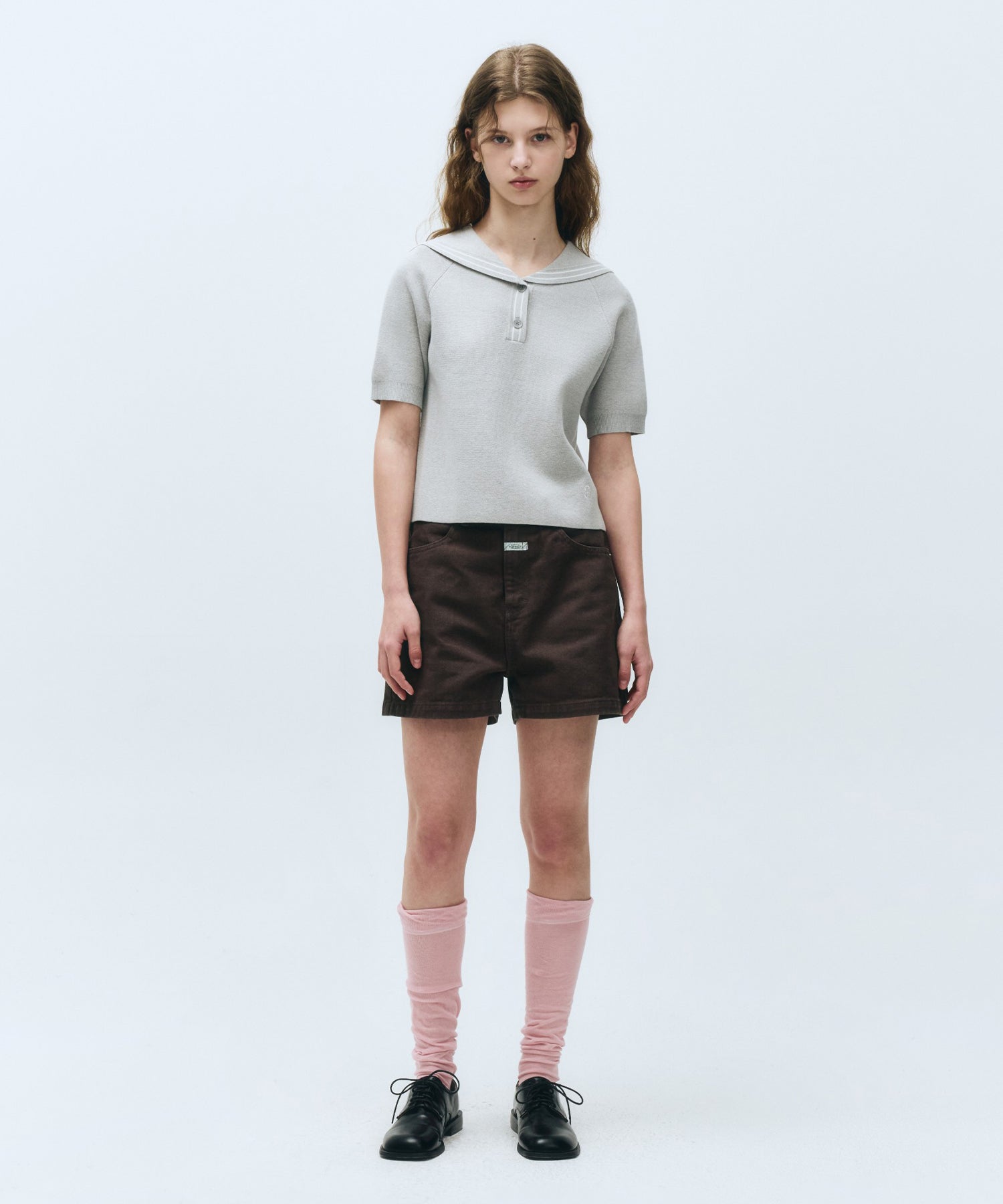 Marithe & Francois Girbaud - Marine Sailor Half Knit (Light Gray) product image 6 | TRAB K-Fashion Australia