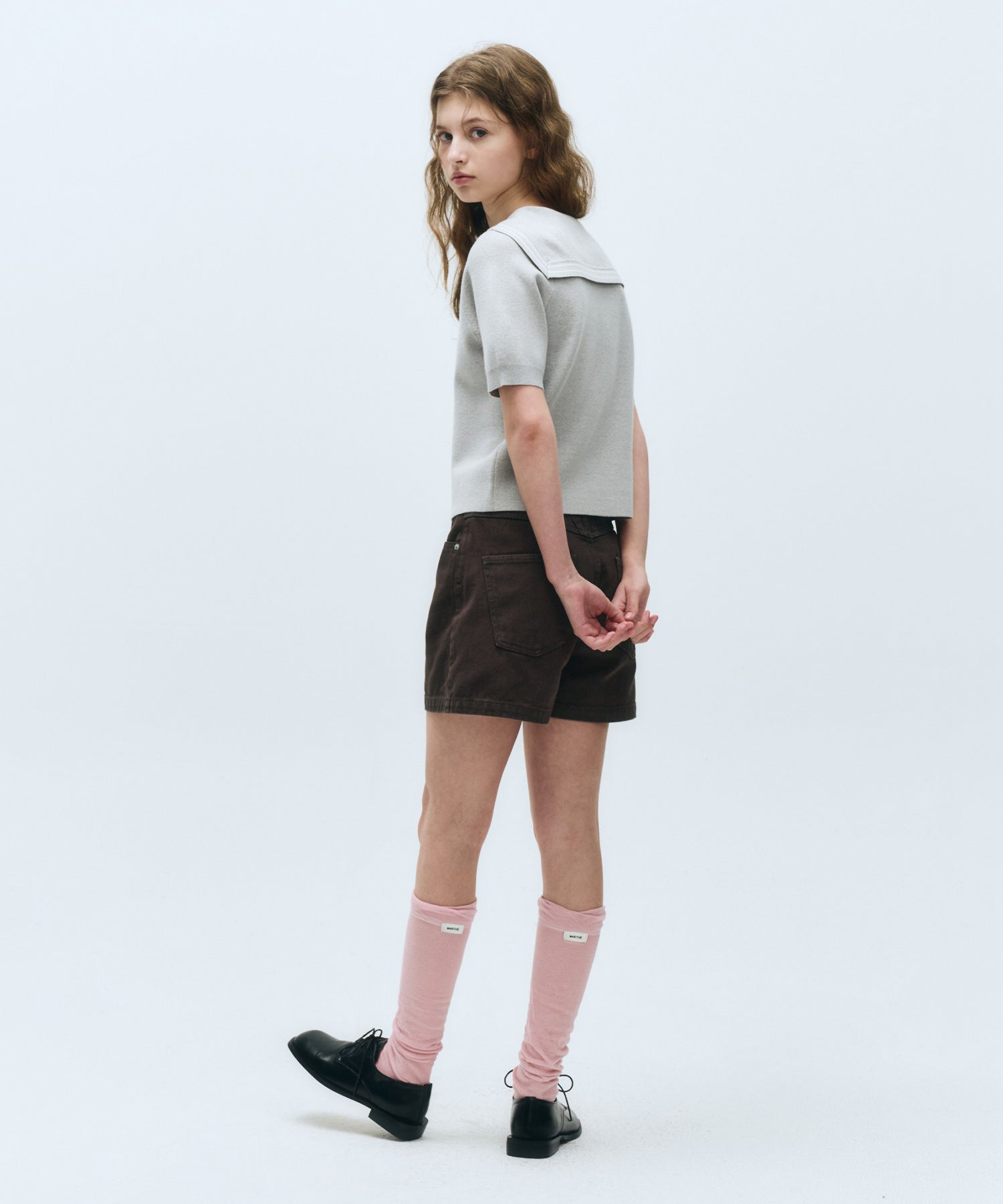 Marithe & Francois Girbaud - Marine Sailor Half Knit (Light Gray) product image 7 | TRAB K-Fashion Australia