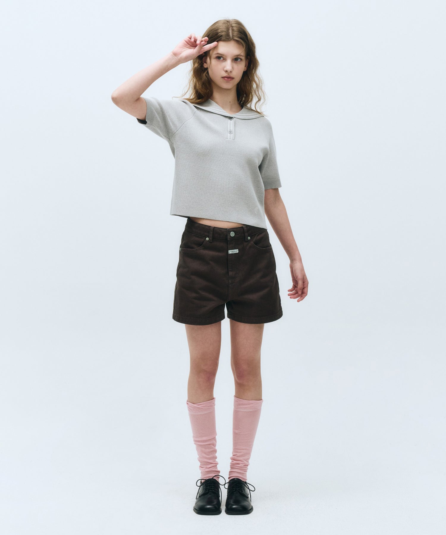 Marithe & Francois Girbaud - Marine Sailor Half Knit (Light Gray) product image 8 | TRAB K-Fashion Australia