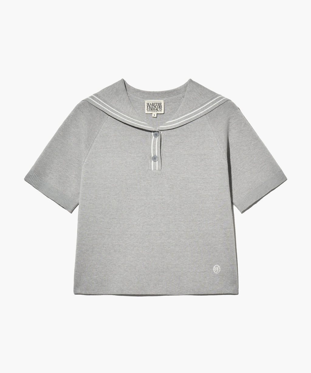 Marithe & Francois Girbaud - Marine Sailor Half Knit (Light Gray) product image 9 | TRAB K-Fashion Australia