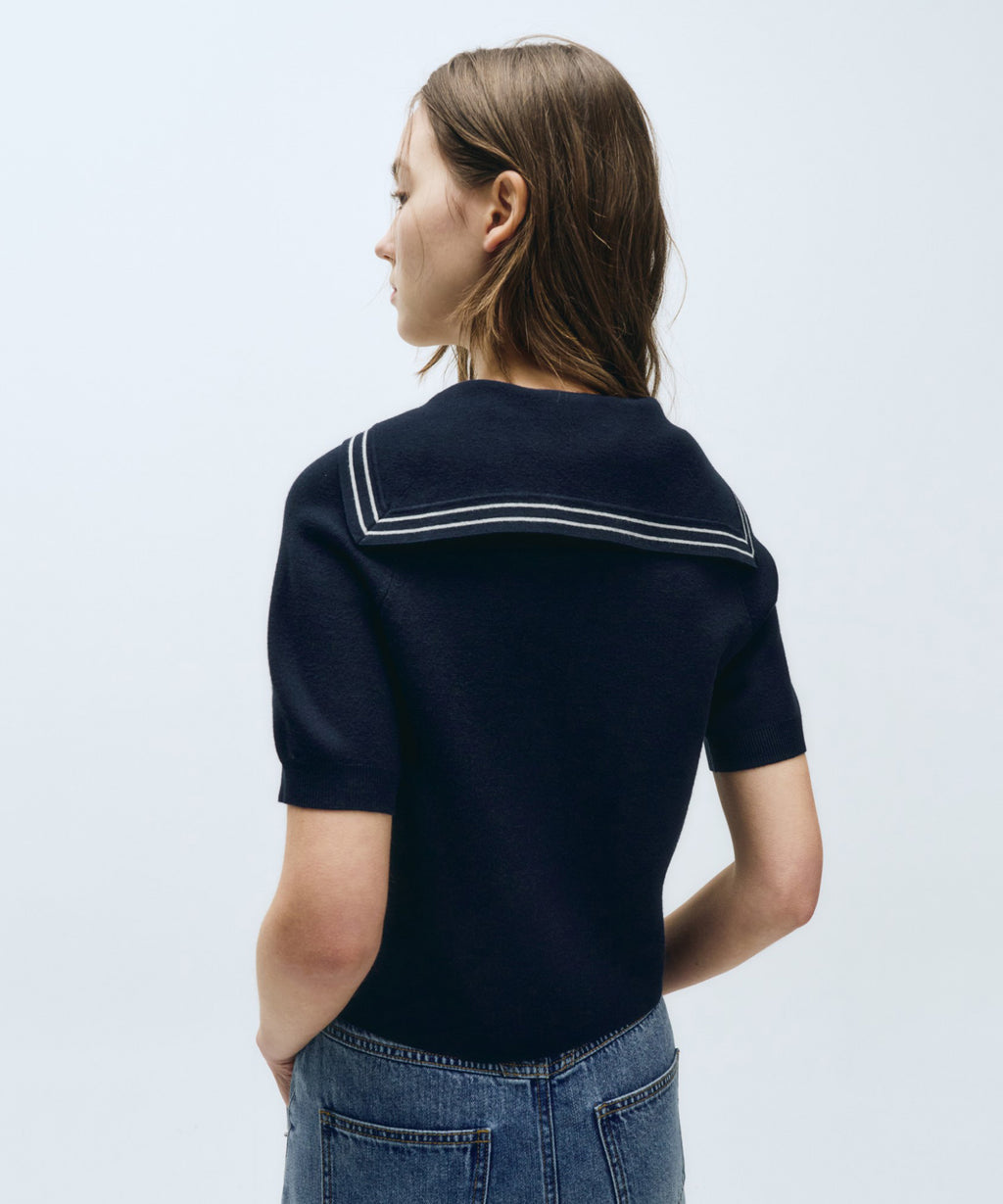 Marithe & Francois Girbaud - Marine Sailor Half Knit (Navy) product image 2 | TRAB K-Fashion Australia