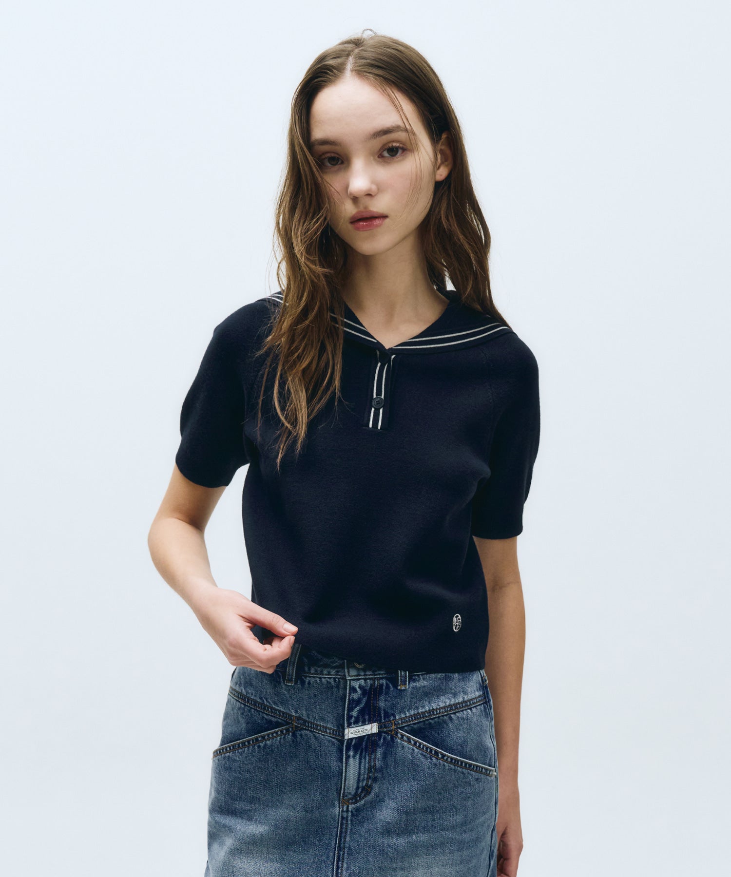 Marithe & Francois Girbaud - Marine Sailor Half Knit (Navy) product image 1 | TRAB K-Fashion Australia