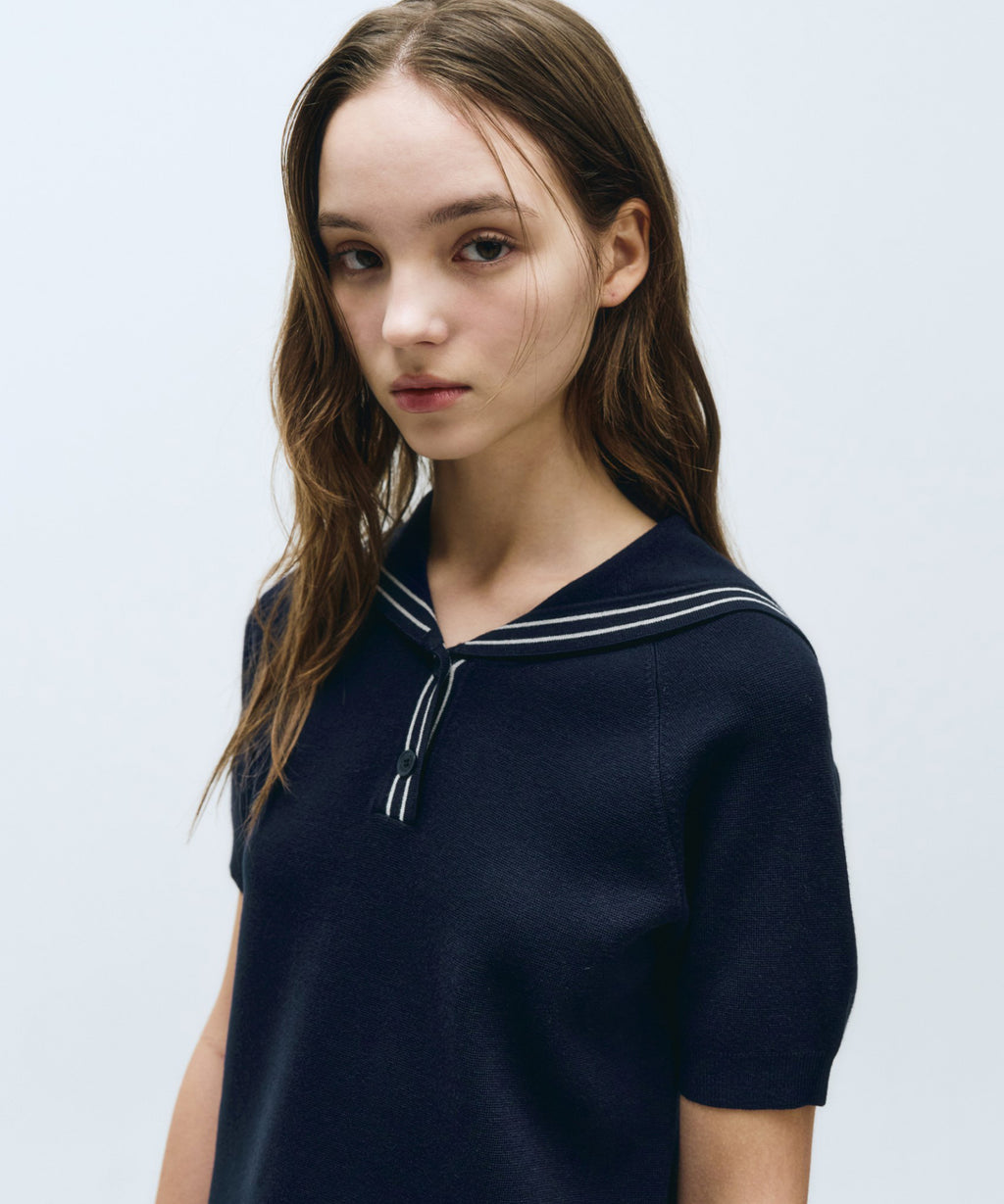 Marithe & Francois Girbaud - Marine Sailor Half Knit (Navy) product image 3 | TRAB K-Fashion Australia