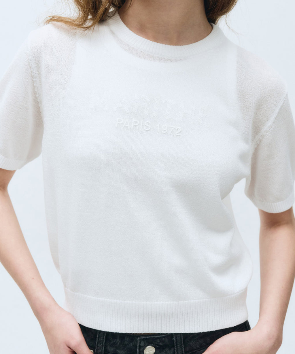 Marithe & Francois Girbaud - See Through Half Knit (White) product image 3 | TRAB K-Fashion Australia