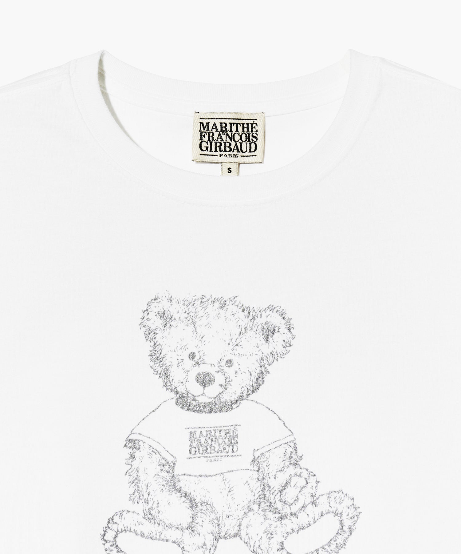 Marithe & Francois Girbaud - Sketch Doodle Bear Crop Tee (White) product image 9 | TRAB K-Fashion Australia