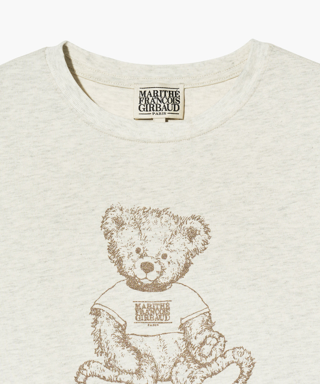 Marithe & Francois Girbaud - Sketch Doodle Bear Crop Tee (Oatmeal) product image 9 | TRAB K-Fashion Australia