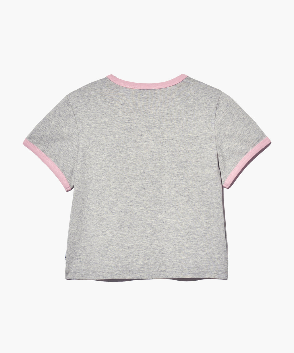 Marithe & Francois Girbaud - Heart Wappen Crop Ringer Tee (Heather Gray) product image 7 | TRAB K-Fashion Australia