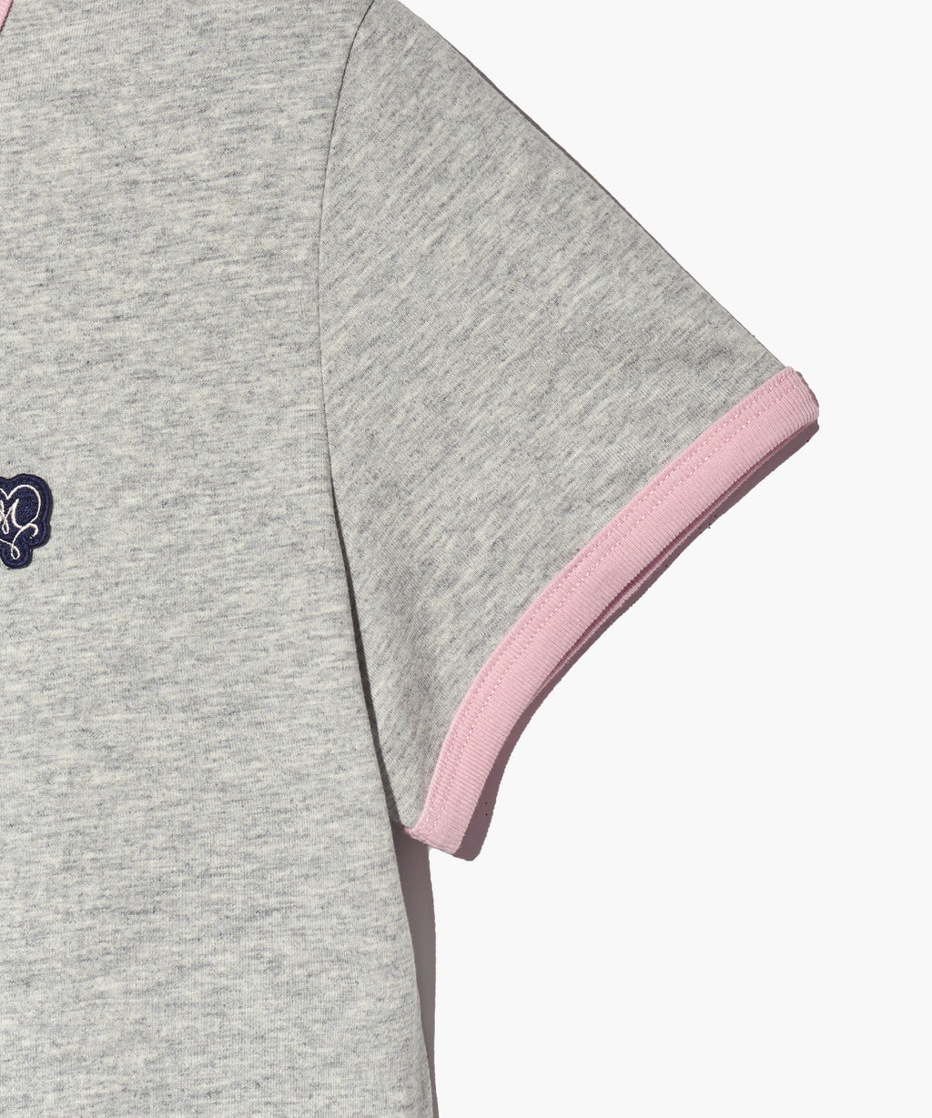 Marithe & Francois Girbaud - Heart Wappen Crop Ringer Tee (Heather Gray) product image 9 | TRAB K-Fashion Australia