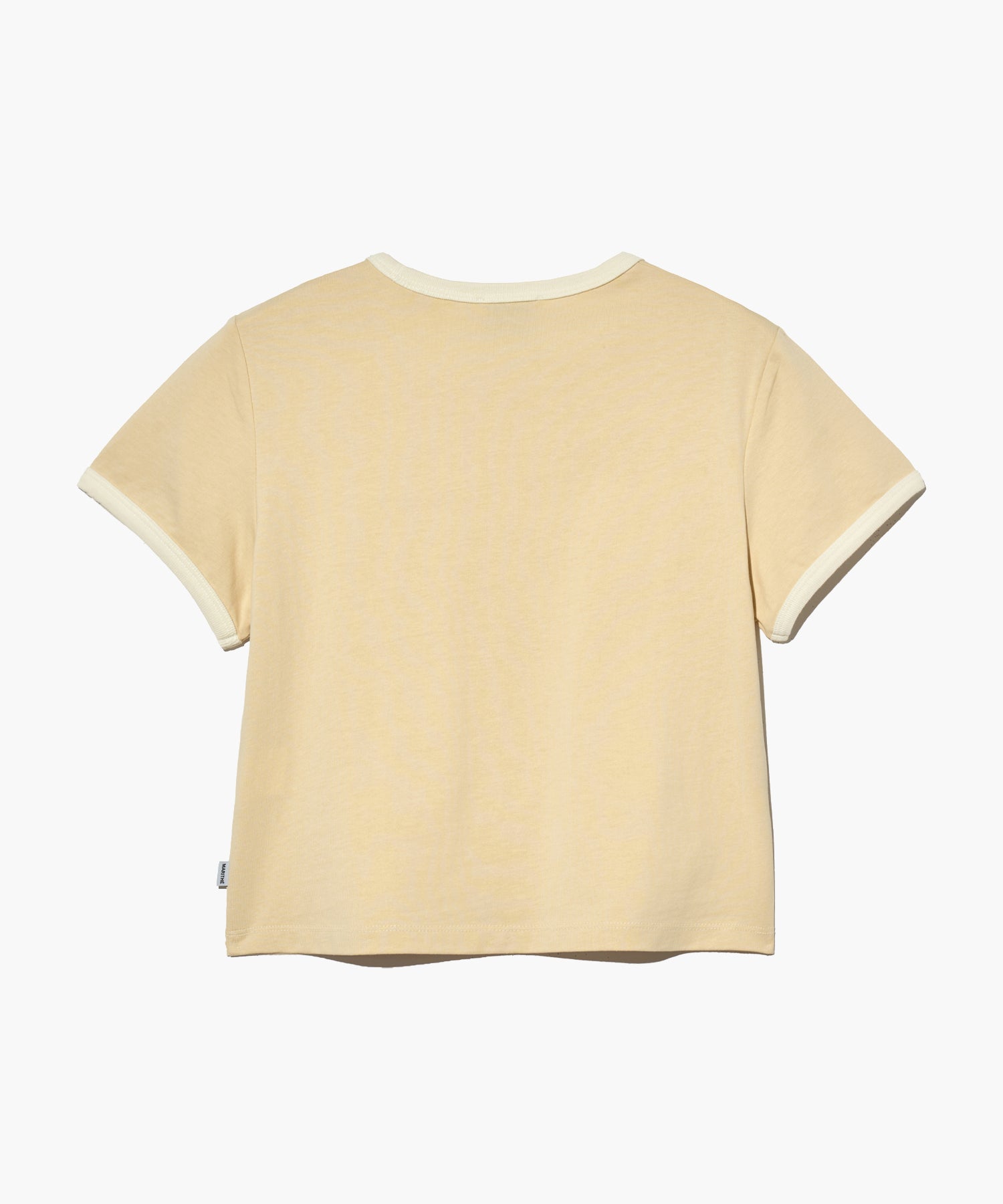 Marithe & Francois Girbaud - Heart Wappen Crop Ringer Tee (Butter) product image 9 | TRAB K-Fashion Australia