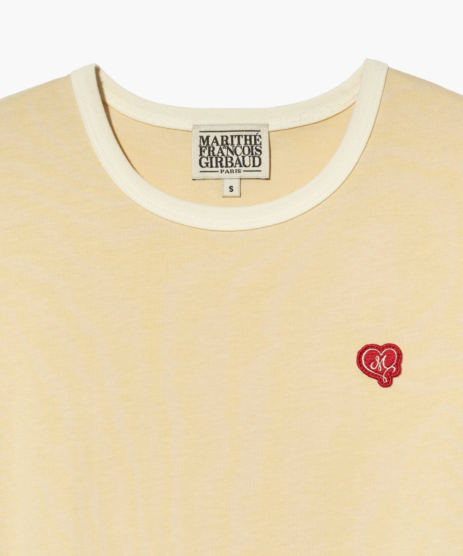 Marithe & Francois Girbaud - Heart Wappen Crop Ringer Tee (Butter) product image 10 | TRAB K-Fashion Australia