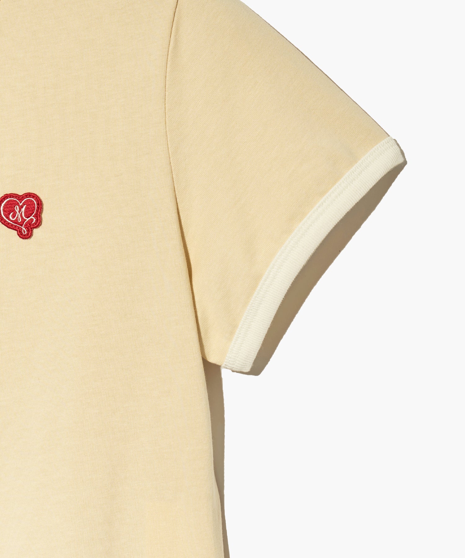 Marithe & Francois Girbaud - Heart Wappen Crop Ringer Tee (Butter) product image 11 | TRAB K-Fashion Australia