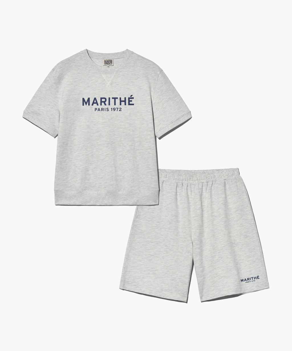 Marithe & Francois Girbaud - Regular Logo Half Set-up (Light Heather Gray) product image 7 | TRAB K-Fashion Australia