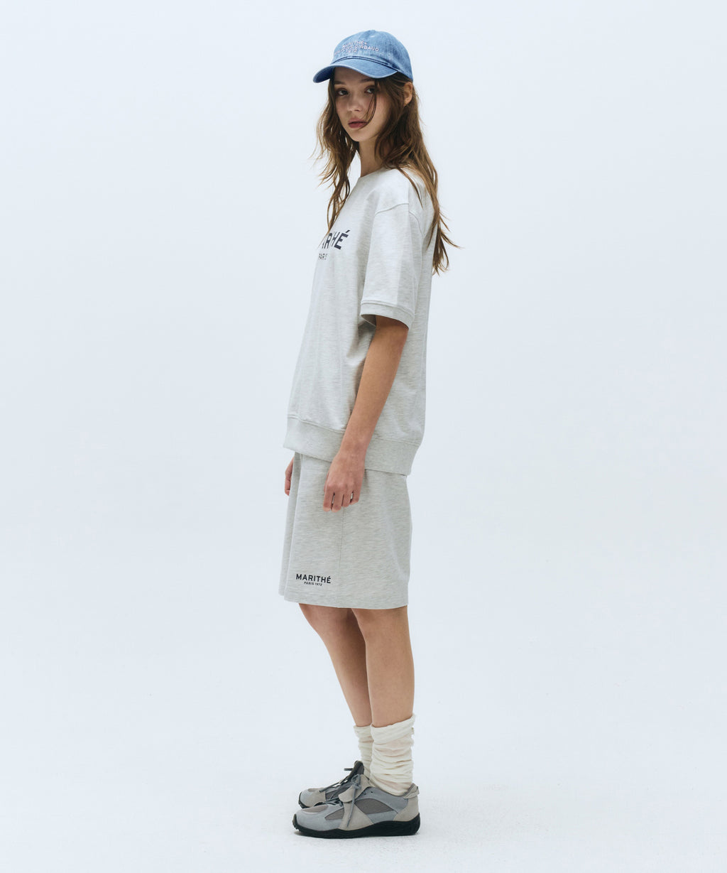 Marithe & Francois Girbaud - Regular Logo Half Set-up (Light Heather Gray) product image 2 | TRAB K-Fashion Australia