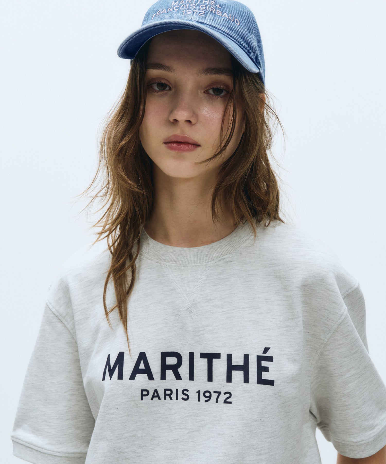 Marithe & Francois Girbaud - Regular Logo Half Set-up (Light Heather Gray) product image 3 | TRAB K-Fashion Australia