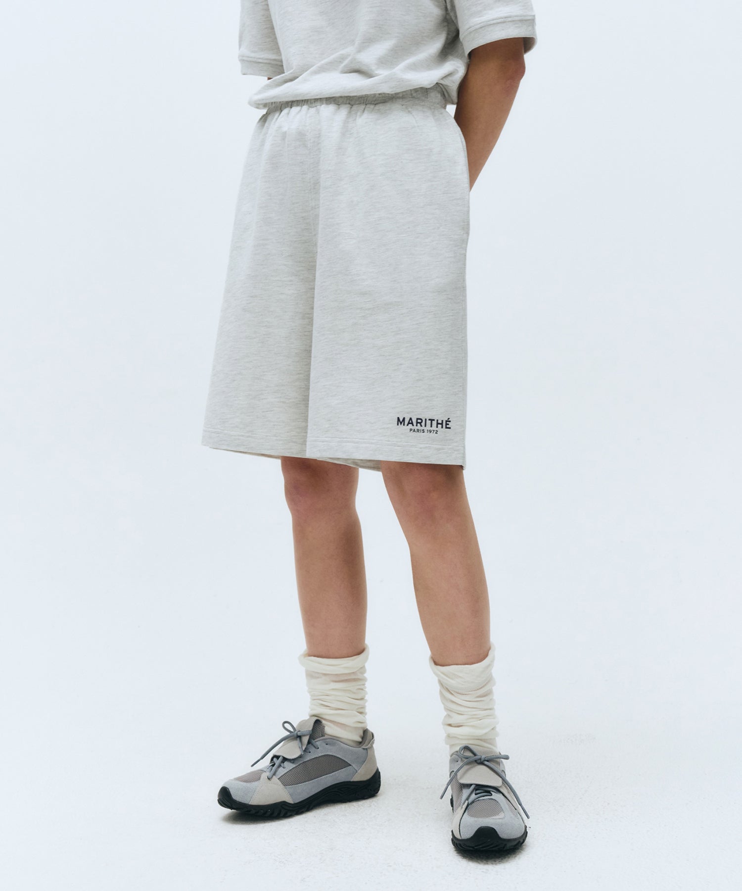 Marithe & Francois Girbaud - Regular Logo Half Set-up (Light Heather Gray) product image 5 | TRAB K-Fashion Australia