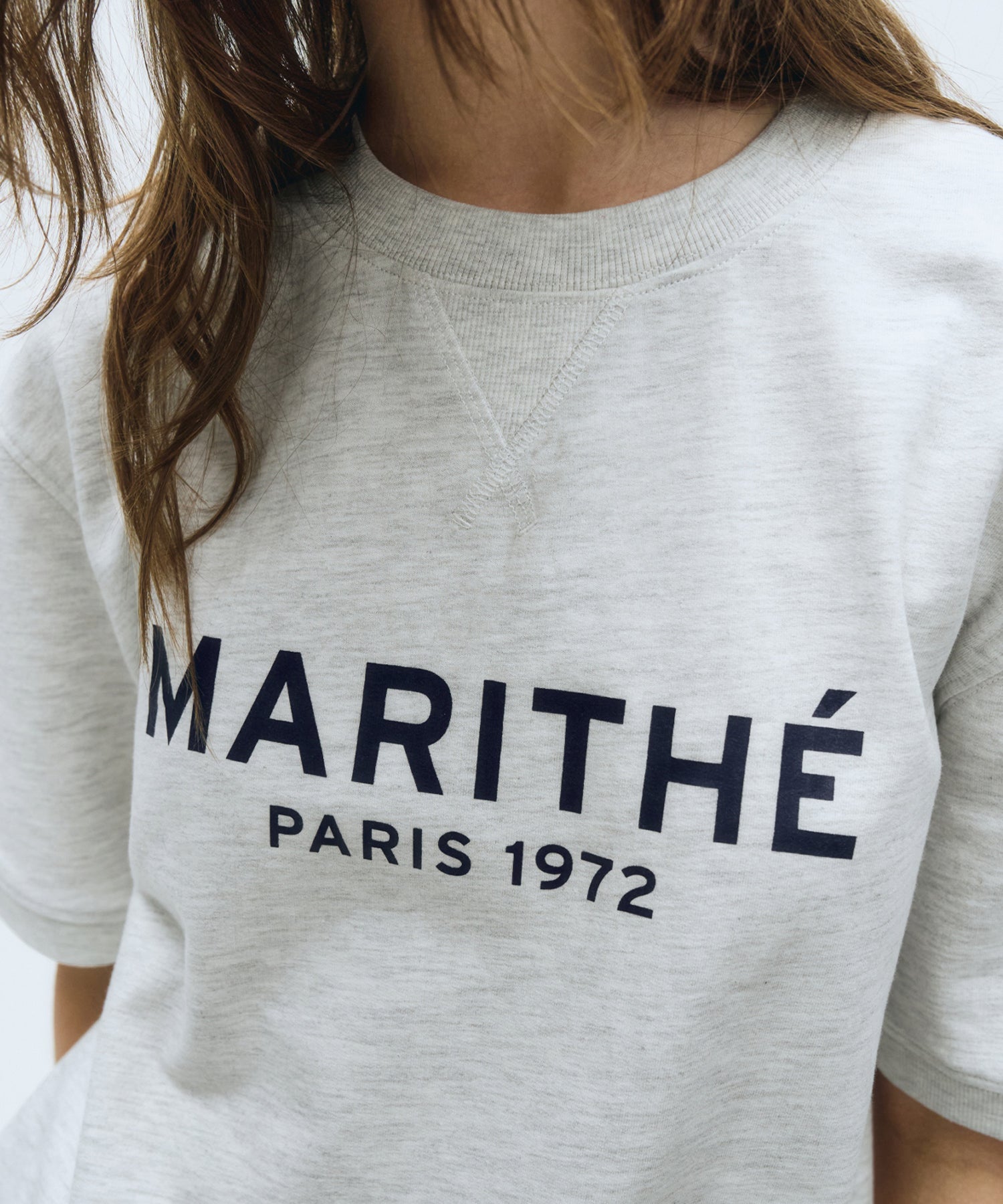 Marithe & Francois Girbaud - Regular Logo Half Set-up (Light Heather Gray) product image 4 | TRAB K-Fashion Australia