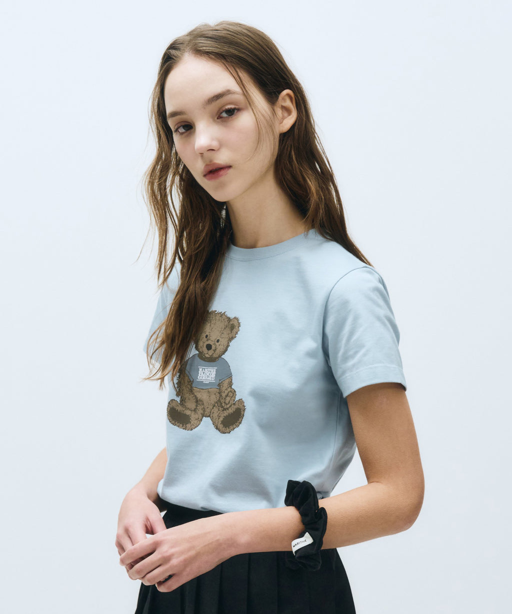 Marithe & Francois Girbaud - Doodle Bear Tee (Ice Blue) product image 2 | TRAB K-Fashion Australia