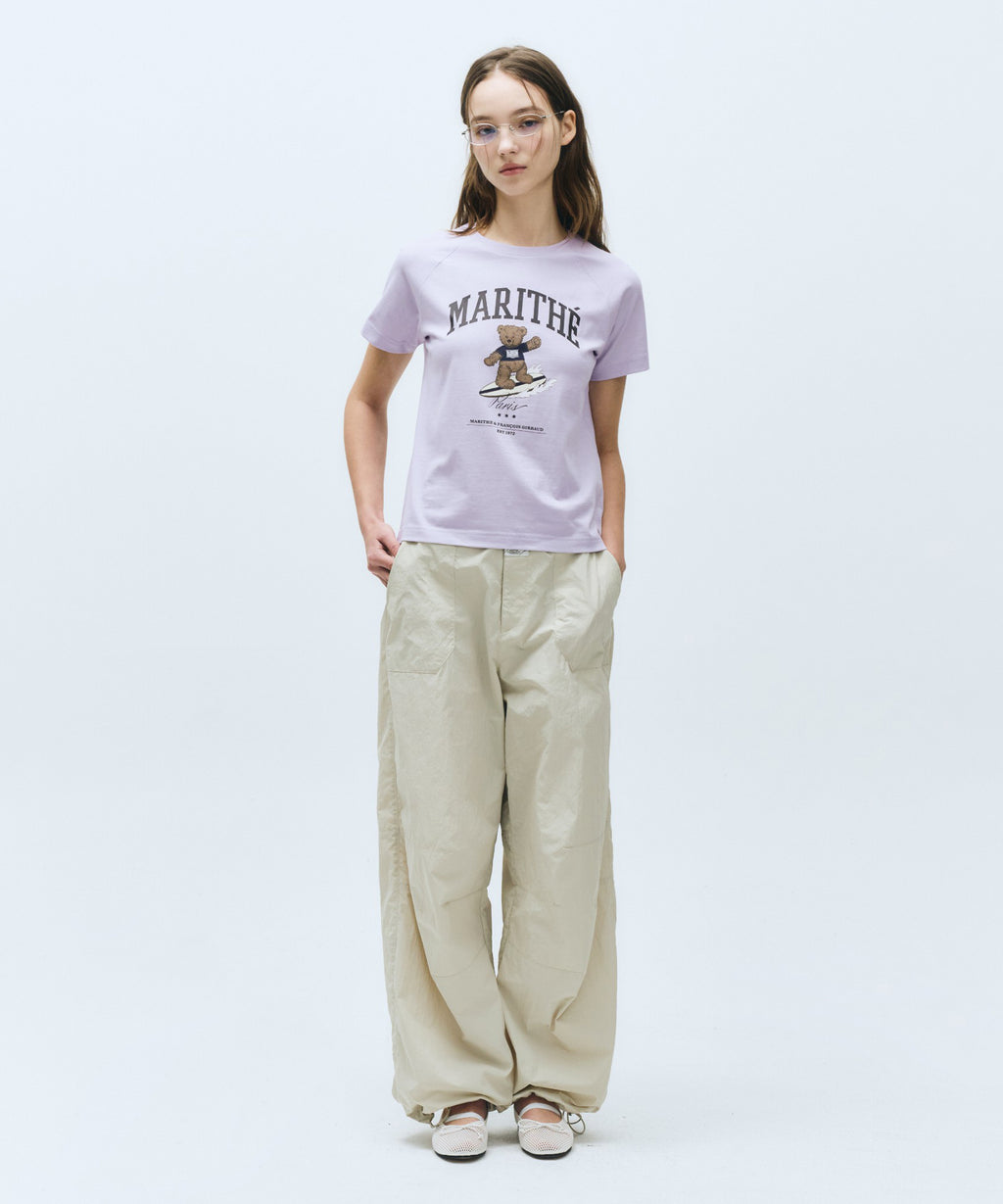 Marithe & Francois Girbaud - Doodle Bear Raglan Tee (Light Purple) product image 4 | TRAB K-Fashion Australia