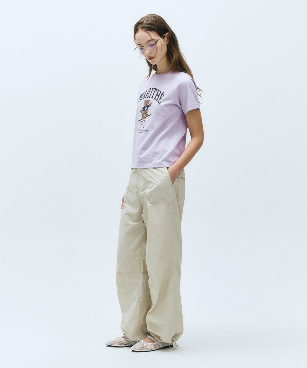 Marithe & Francois Girbaud - Doodle Bear Raglan Tee (Light Purple) product image 5 | TRAB K-Fashion Australia