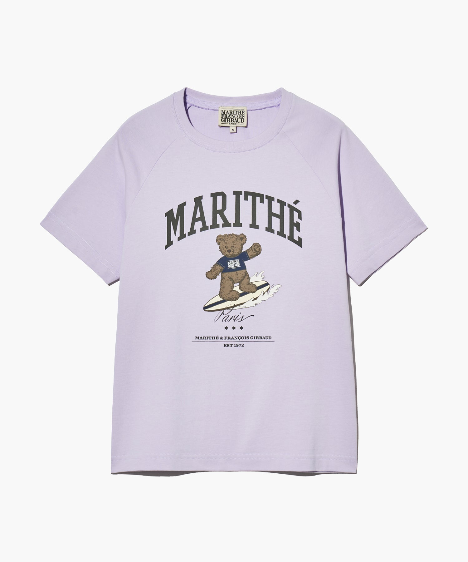 Marithe & Francois Girbaud - Doodle Bear Raglan Tee (Light Purple) product image 7 | TRAB K-Fashion Australia
