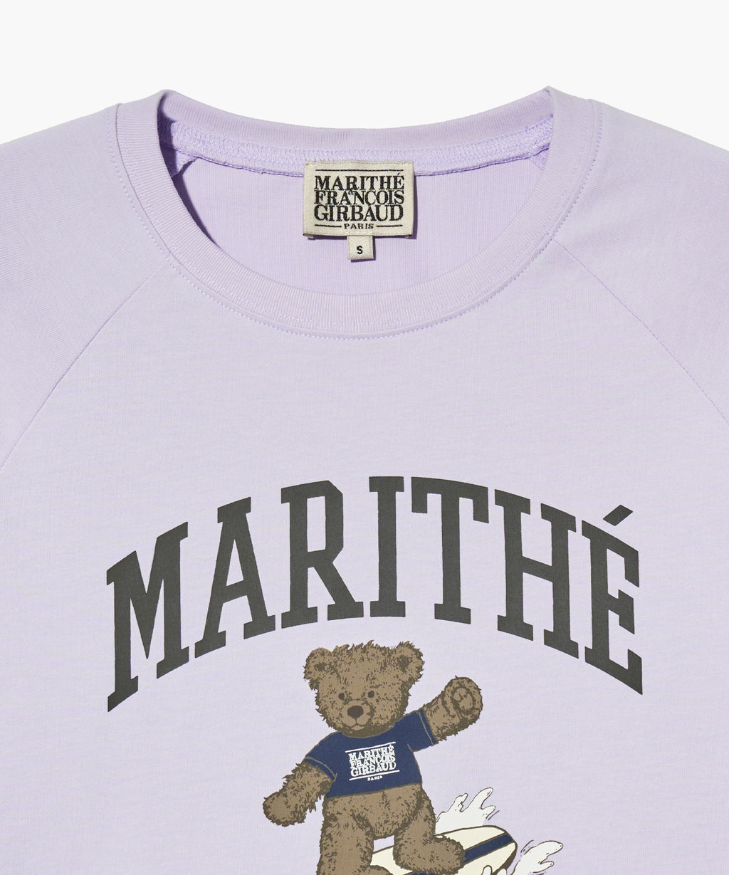 Marithe & Francois Girbaud - Doodle Bear Raglan Tee (Light Purple) product image 9 | TRAB K-Fashion Australia