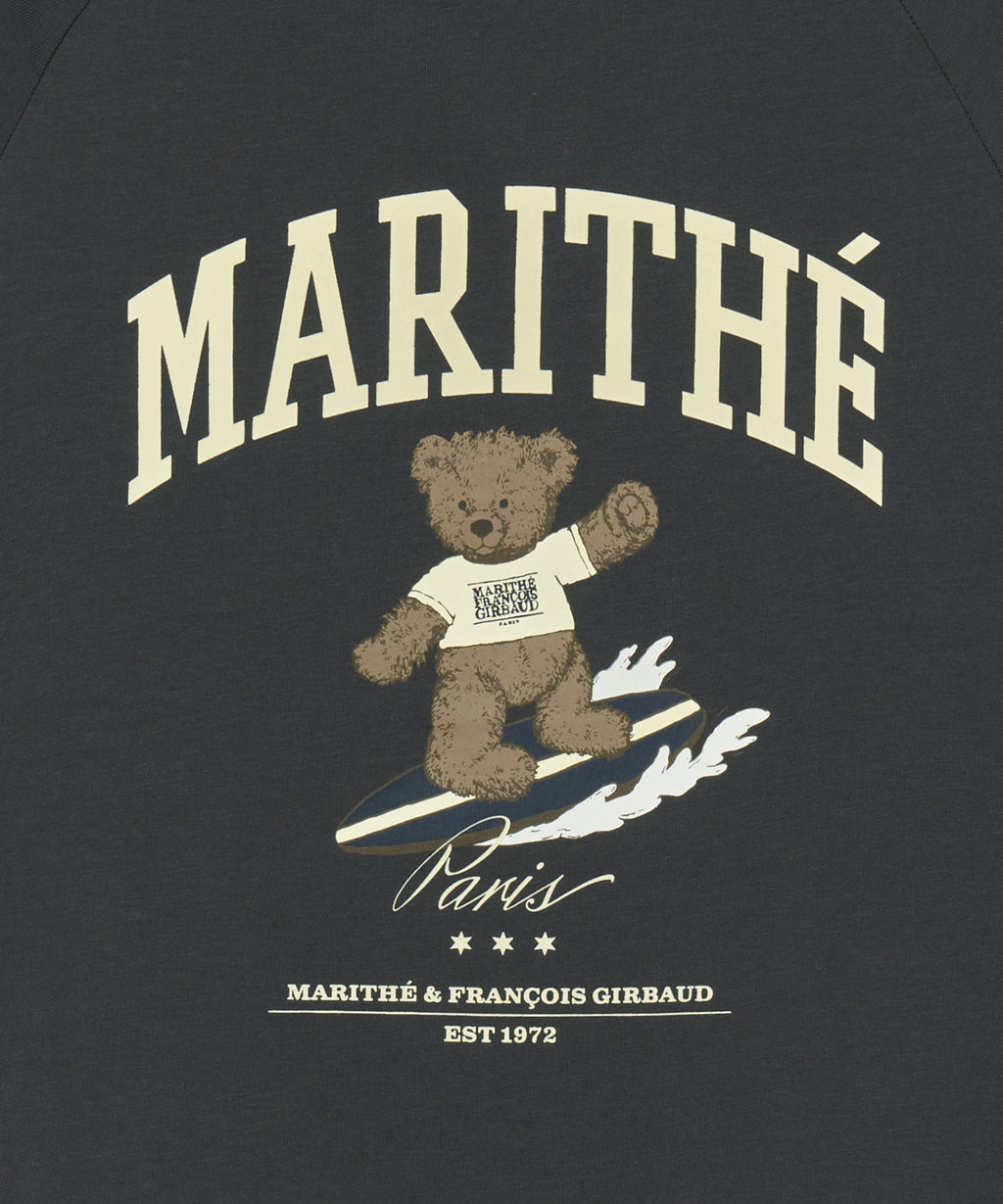 Marithe & Francois Girbaud - Doodle Bear Raglan Tee (Charcoal) product image 12 | TRAB K-Fashion Australia