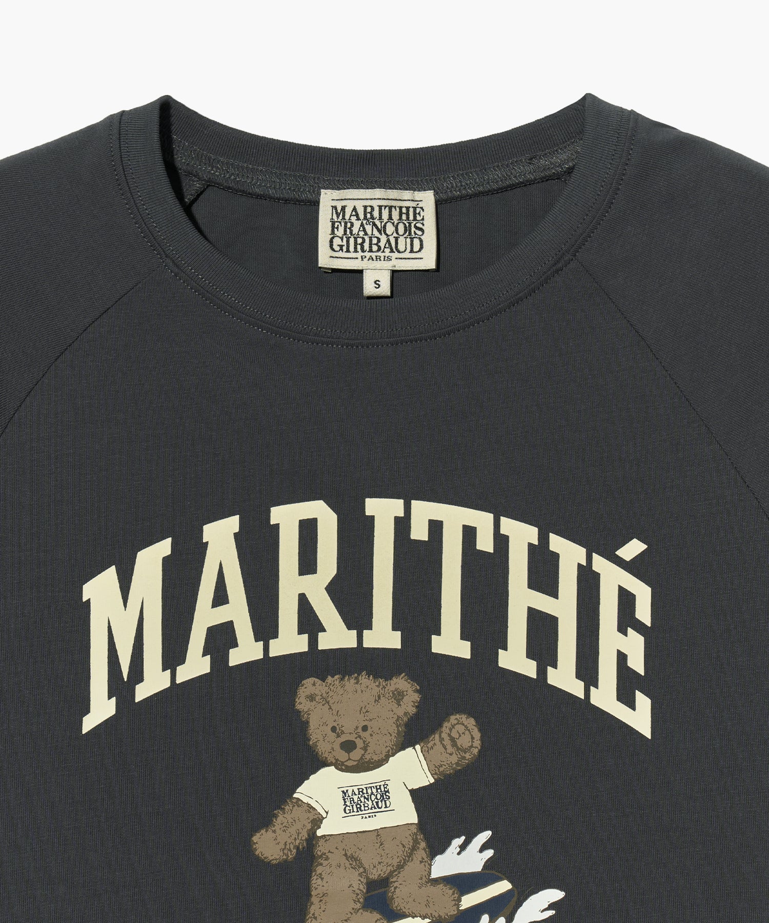 Marithe & Francois Girbaud - Doodle Bear Raglan Tee (Charcoal) product image 9 | TRAB K-Fashion Australia