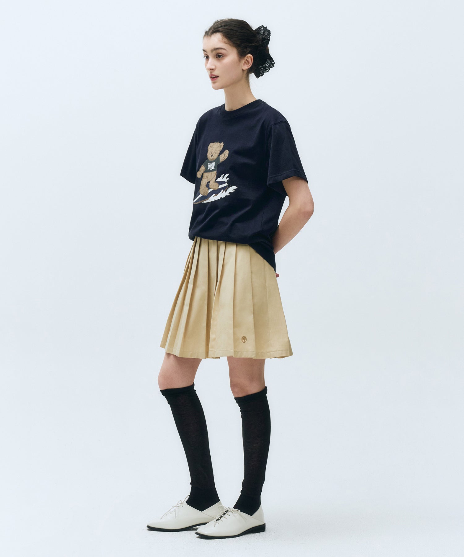 Marithe & Francois Girbaud - Surfing Doodle Bear Tee (Navy) product image 4 | TRAB K-Fashion Australia