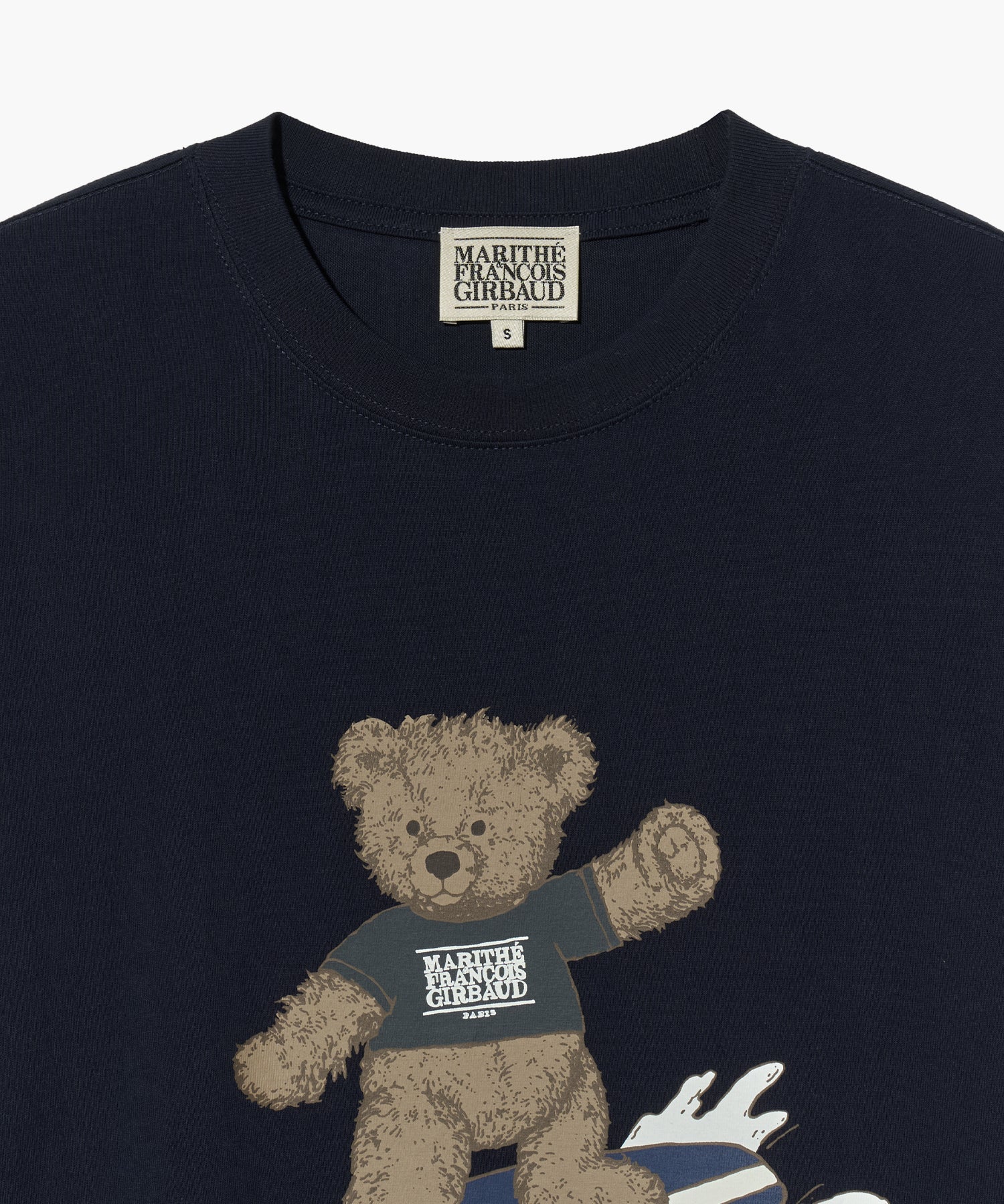 Marithe & Francois Girbaud - Surfing Doodle Bear Tee (Navy) product image 8 | TRAB K-Fashion Australia