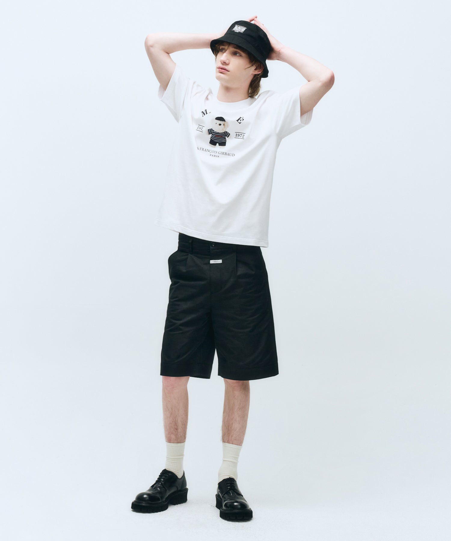 Marithe & Francois Girbaud - Doodle Bear Image Graphic Tee (White) product image 3 | TRAB K-Fashion Australia