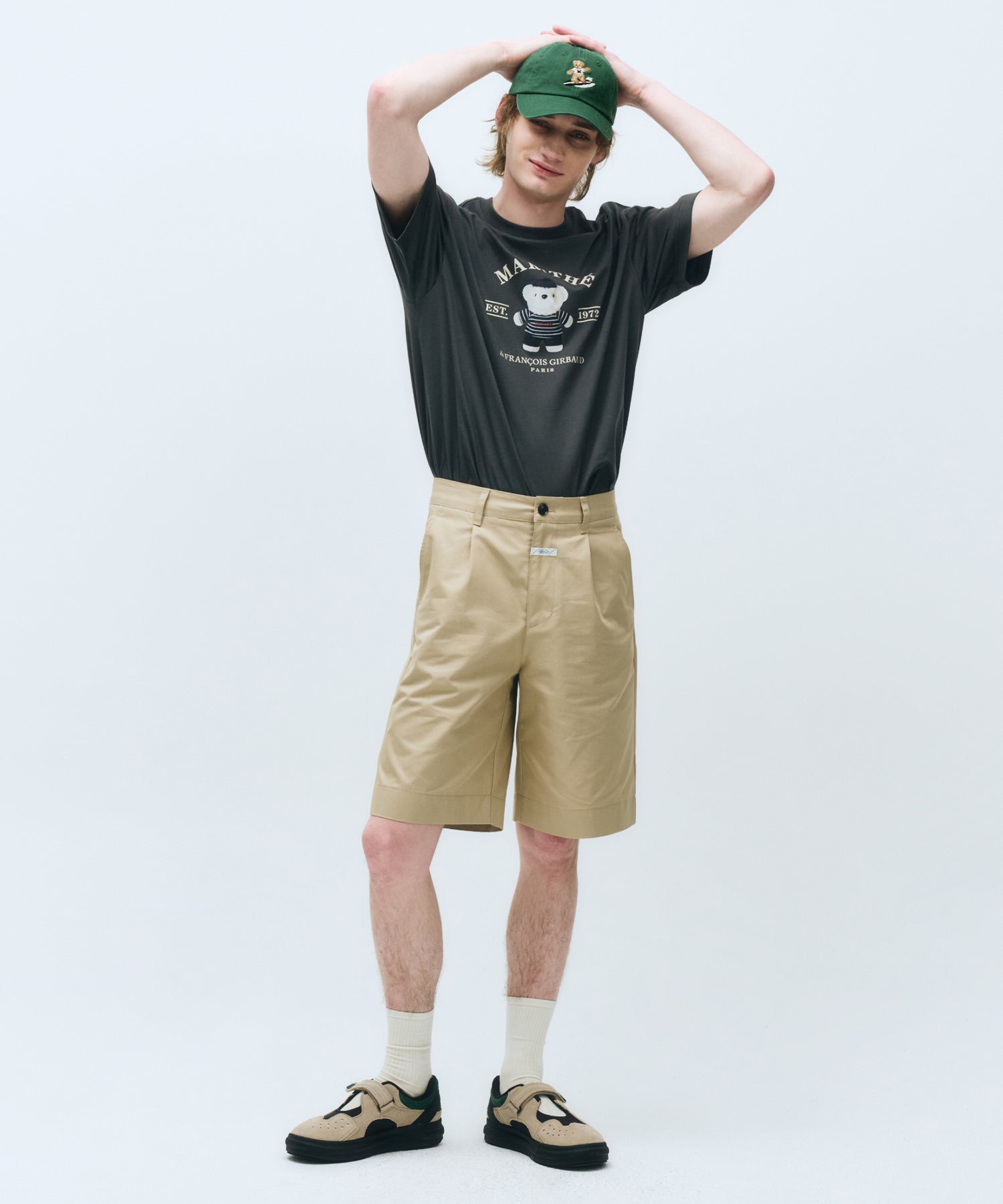 Marithe & Francois Girbaud - Doodle Bear Image Graphic Tee (Charcoal) product image 4 | TRAB K-Fashion Australia