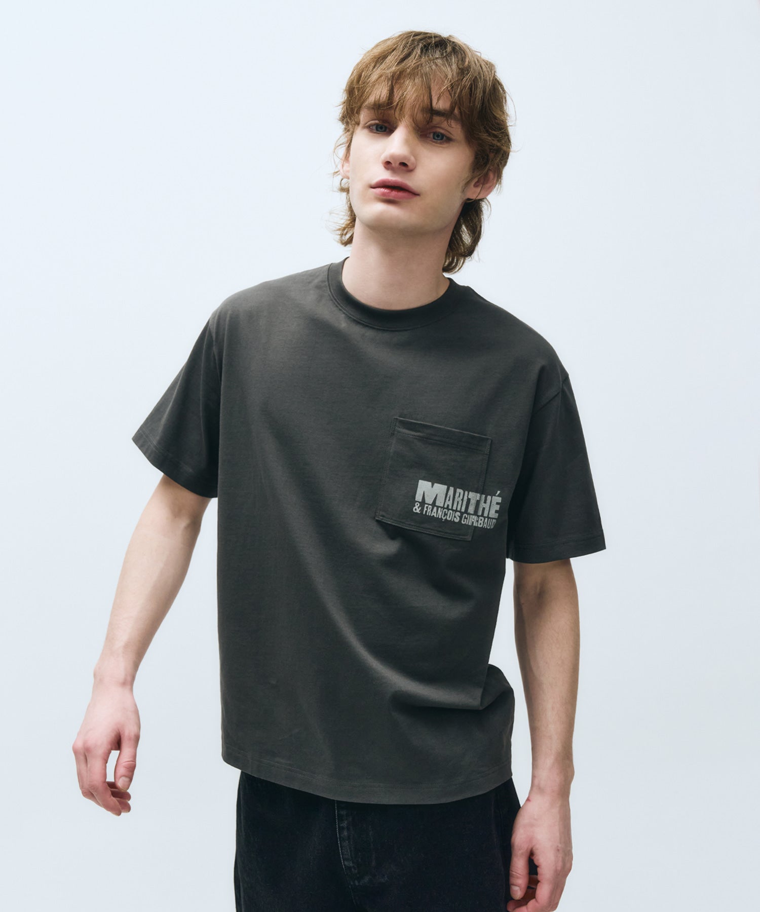 Marithe & Francois Girbaud - Pocket Logo Tee (Charcoal) product image 1 | TRAB K-Fashion Australia