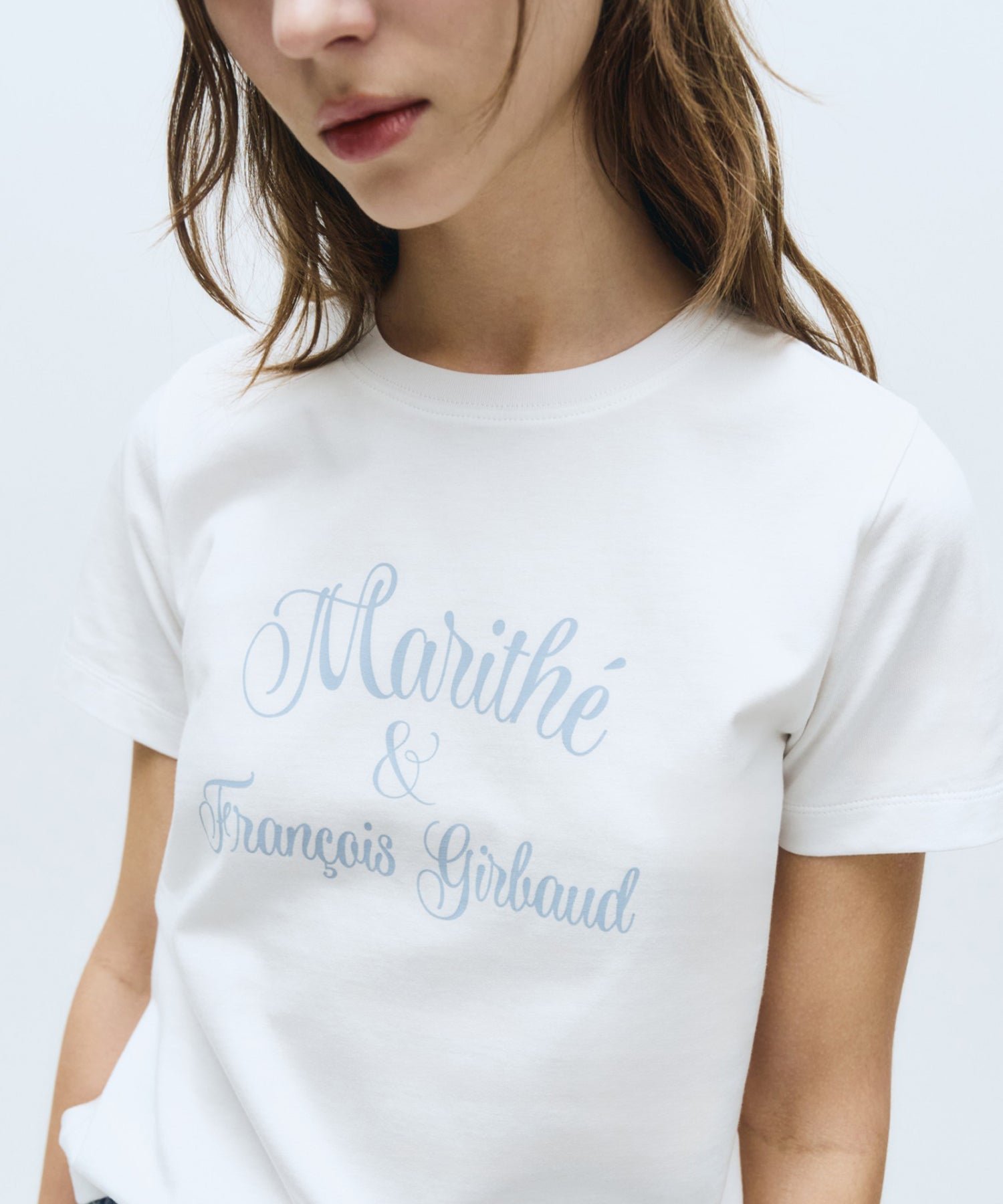 Marithe & Francois Girbaud - Cursive Logo Tee (White) product image 3 | TRAB K-Fashion Australia