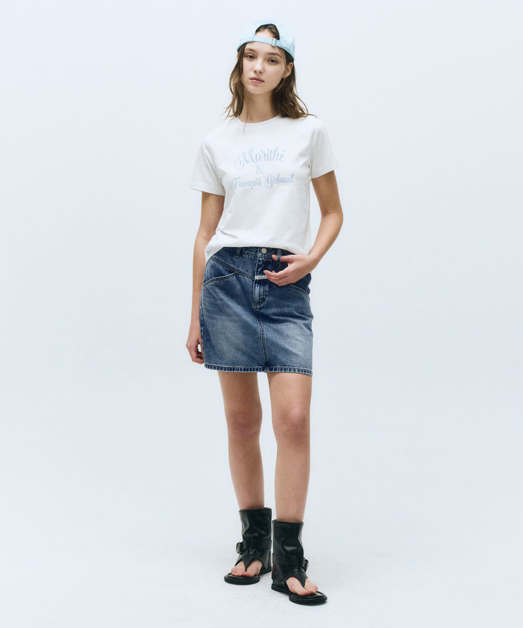Marithe & Francois Girbaud - Cursive Logo Tee (White) product image 4 | TRAB K-Fashion Australia