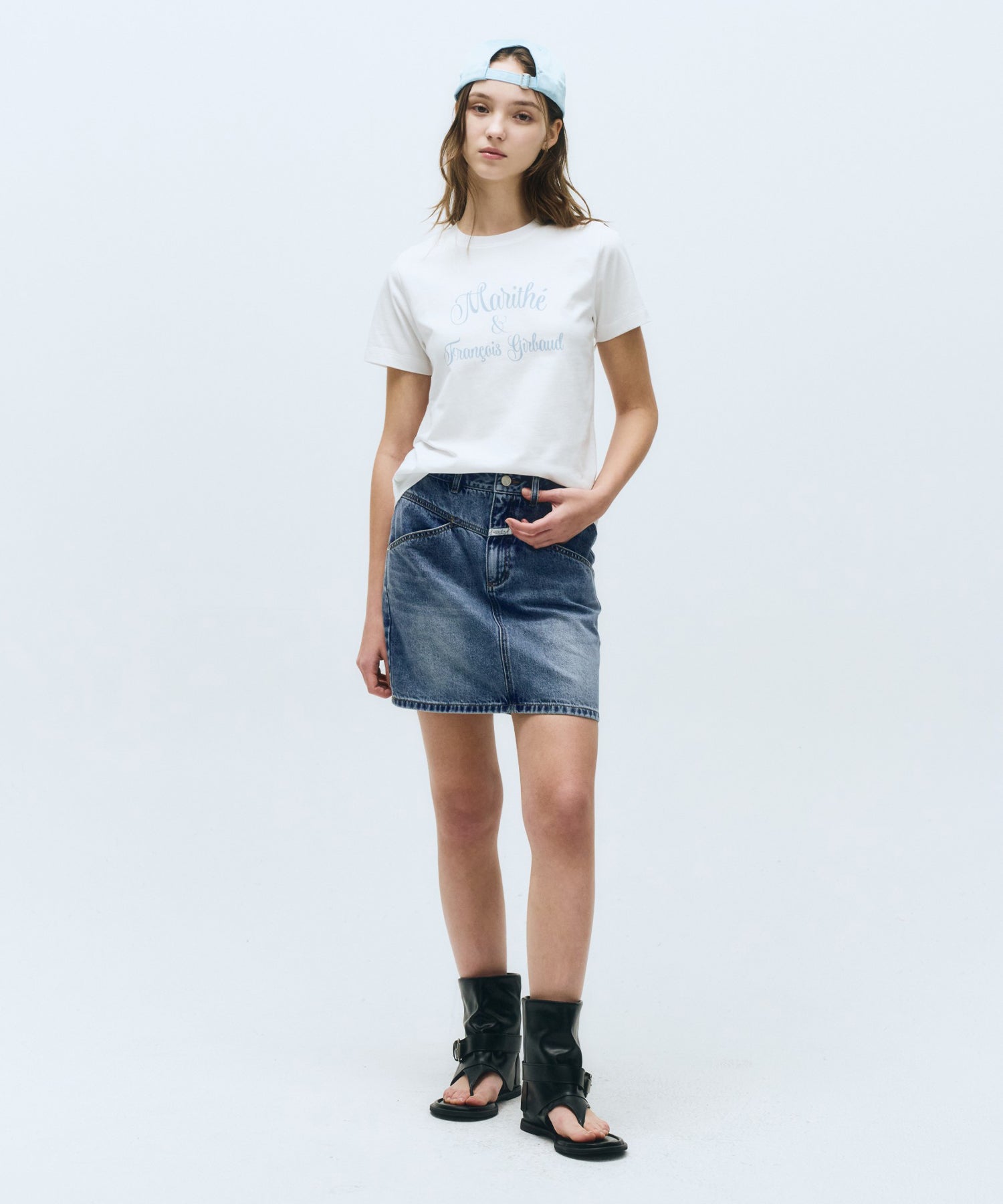 Marithe & Francois Girbaud - Cursive Logo Tee (White) product image 4 | TRAB K-Fashion Australia
