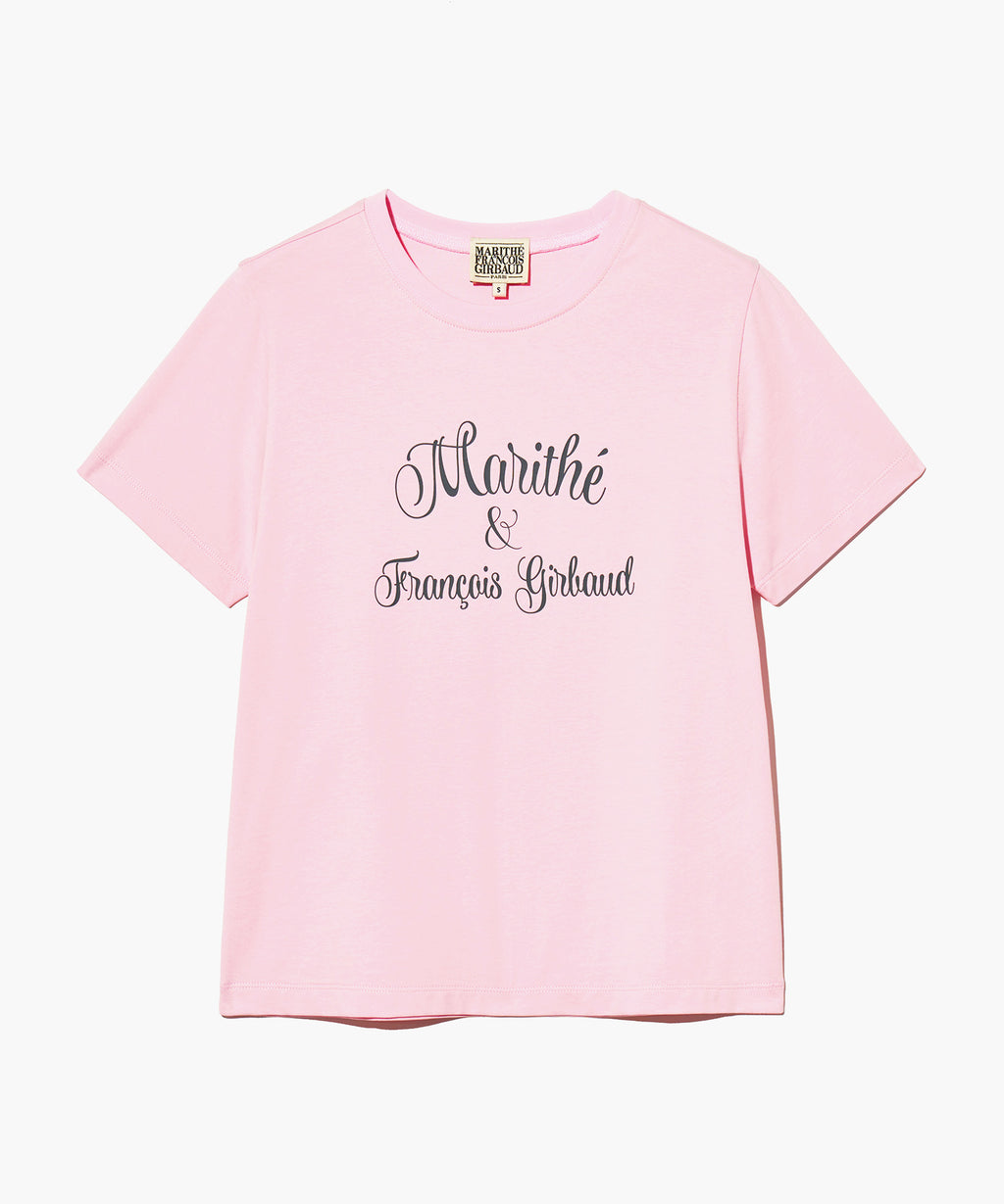 Marithe & Francois Girbaud - Cursive Logo Tee (Baby Pink) product image 7 | TRAB K-Fashion Australia
