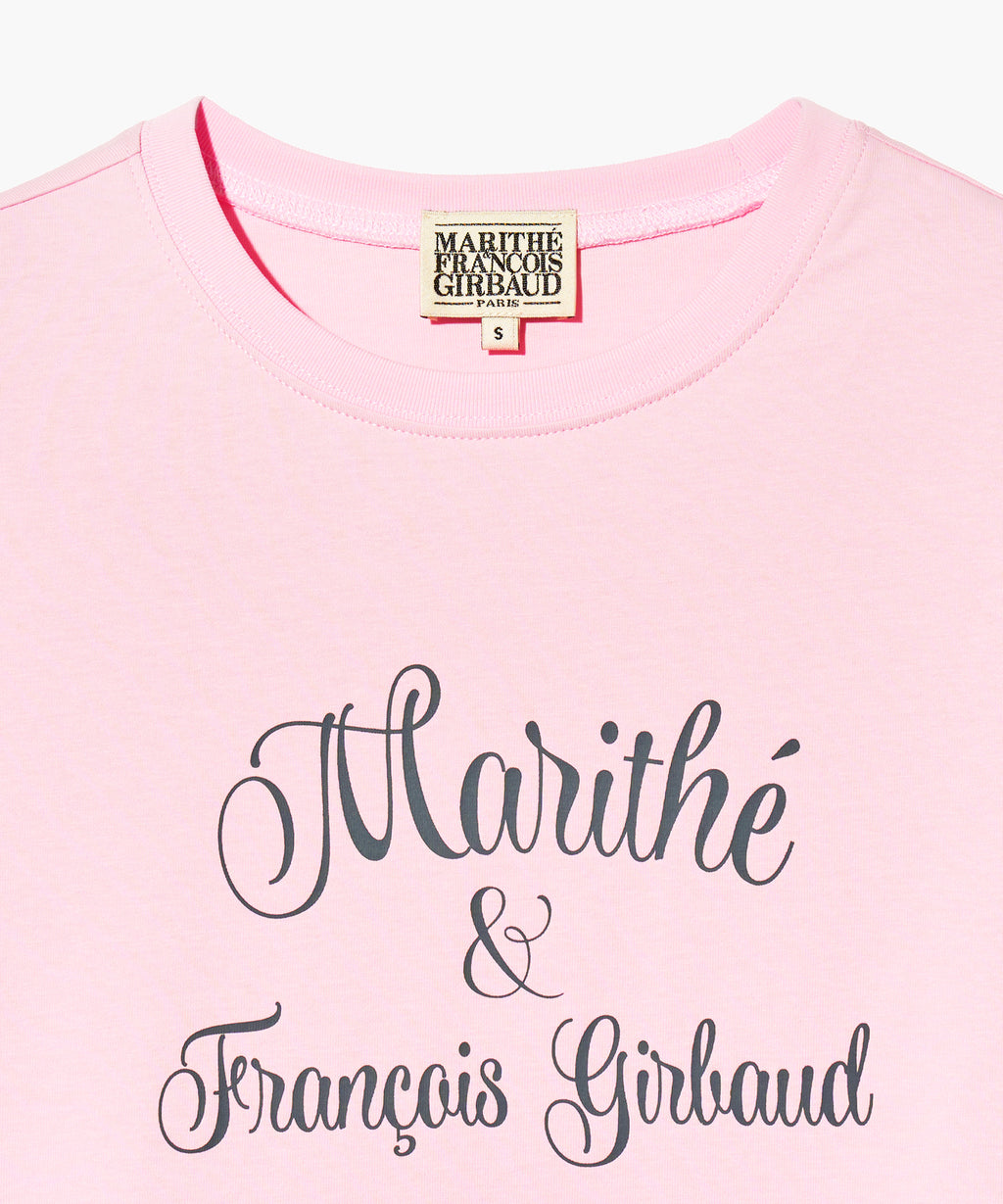 Marithe & Francois Girbaud - Cursive Logo Tee (Baby Pink) product image 9 | TRAB K-Fashion Australia