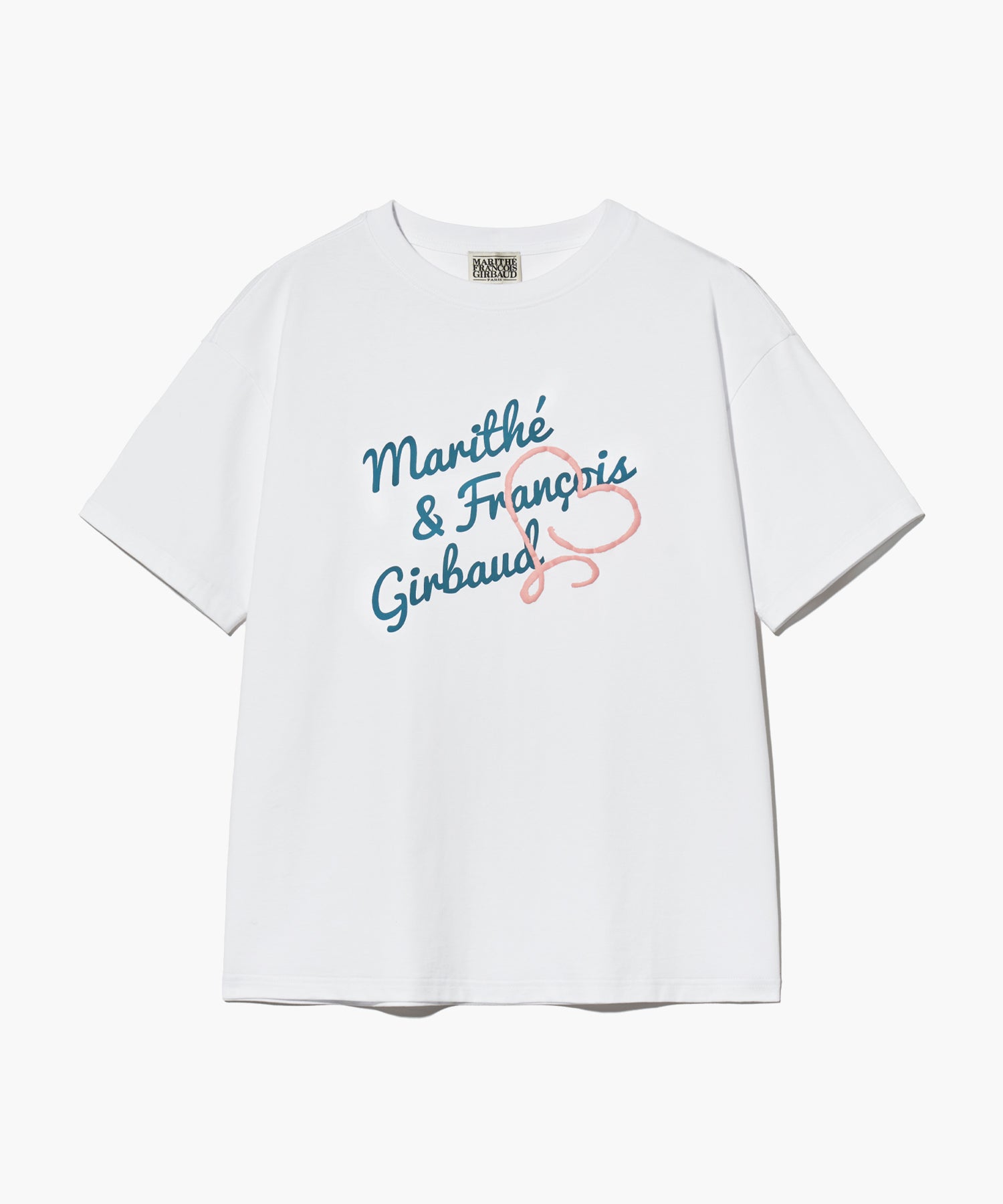 Marithe & Francois Girbaud - Over Fit Handwriting Logo Heart Tee (White) product image 7 | TRAB K-Fashion Australia