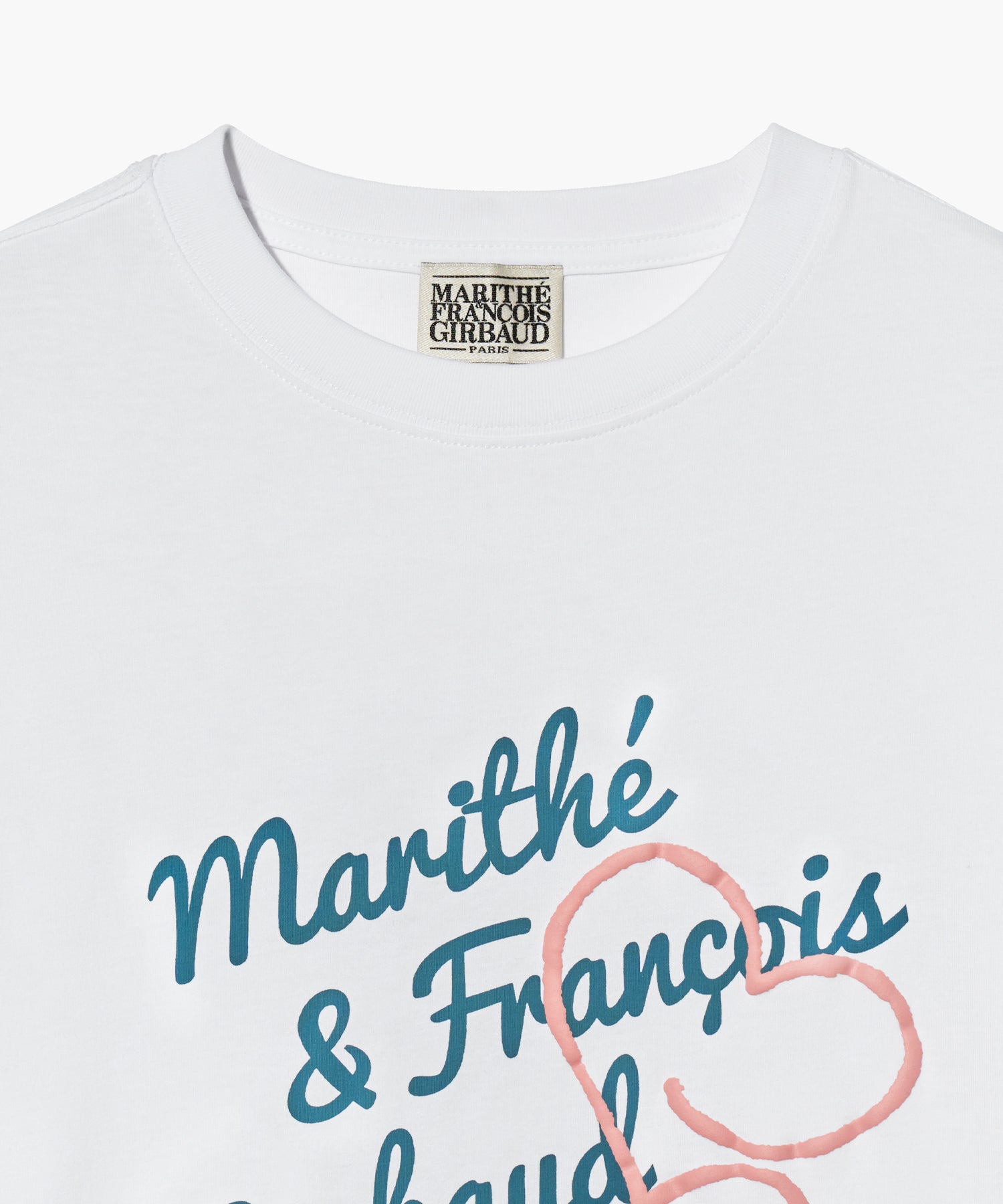 Marithe & Francois Girbaud - Over Fit Handwriting Logo Heart Tee (White) product image 9 | TRAB K-Fashion Australia