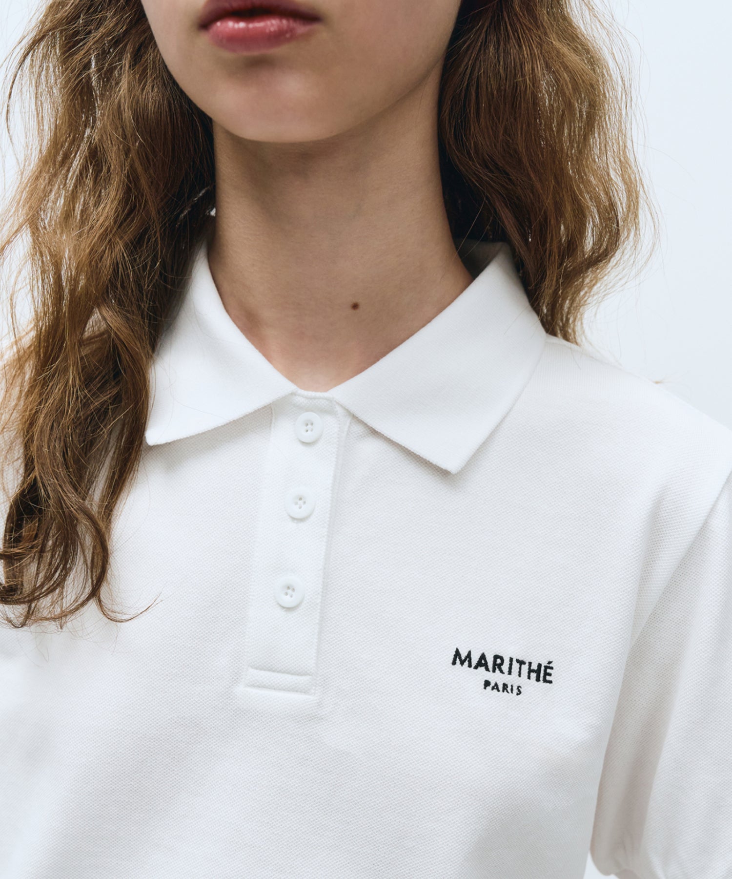 Marithe & Francois Girbaud - Pique Puff Sleeve Tee (White) product image 4 | TRAB K-Fashion Australia