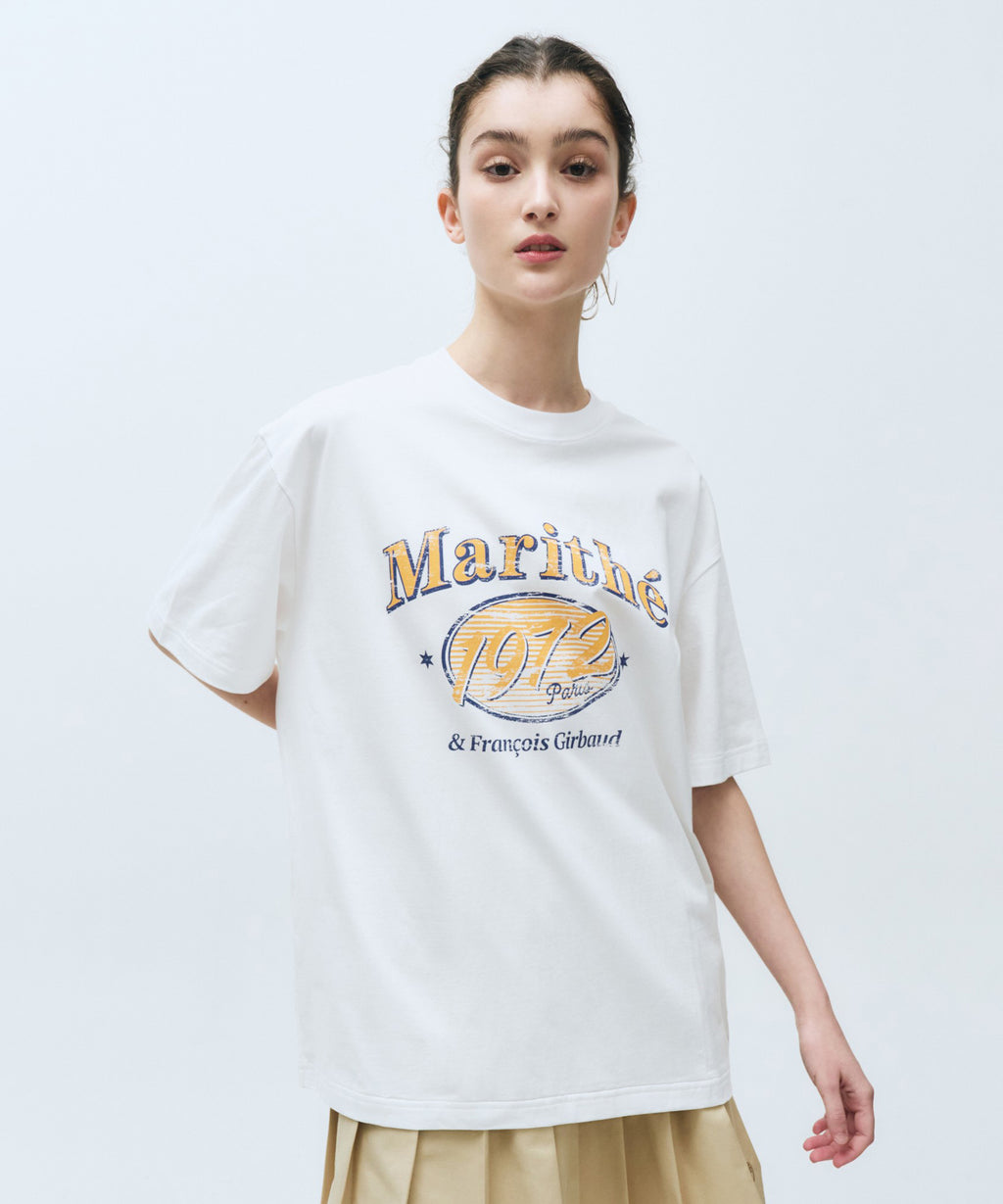 Marithe & Francois Girbaud - Oversized Ellipse Graphic Tee (White) product image 2 | TRAB K-Fashion Australia